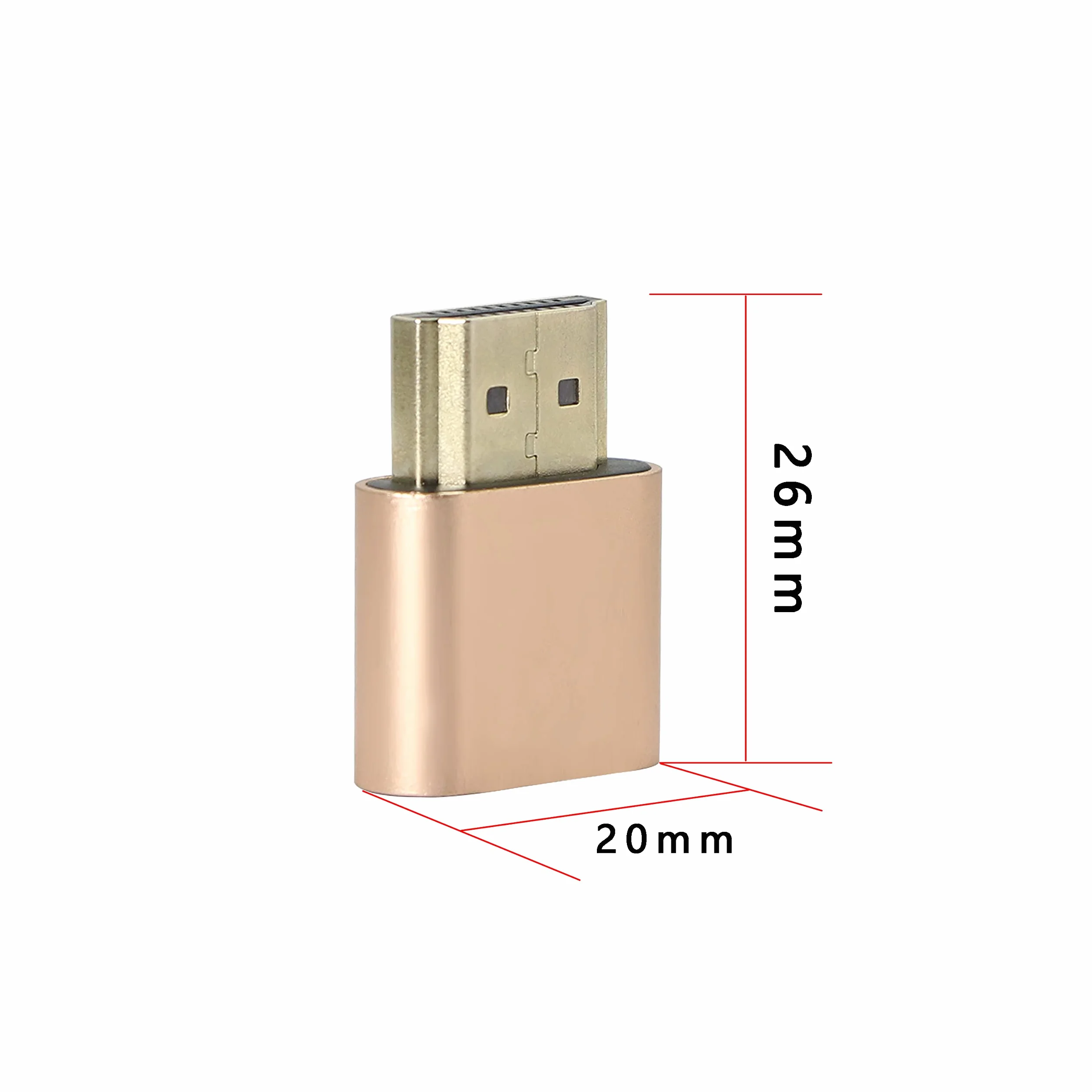 XMSJSIY Adattatore HDMI fittizio 4K HDMI Display Emulatore Virtuale Monitor Headless Ghost Adapter per Ethereum ETH ZEC BTC Mining 3840x2160@60Hz - Confezione da 3