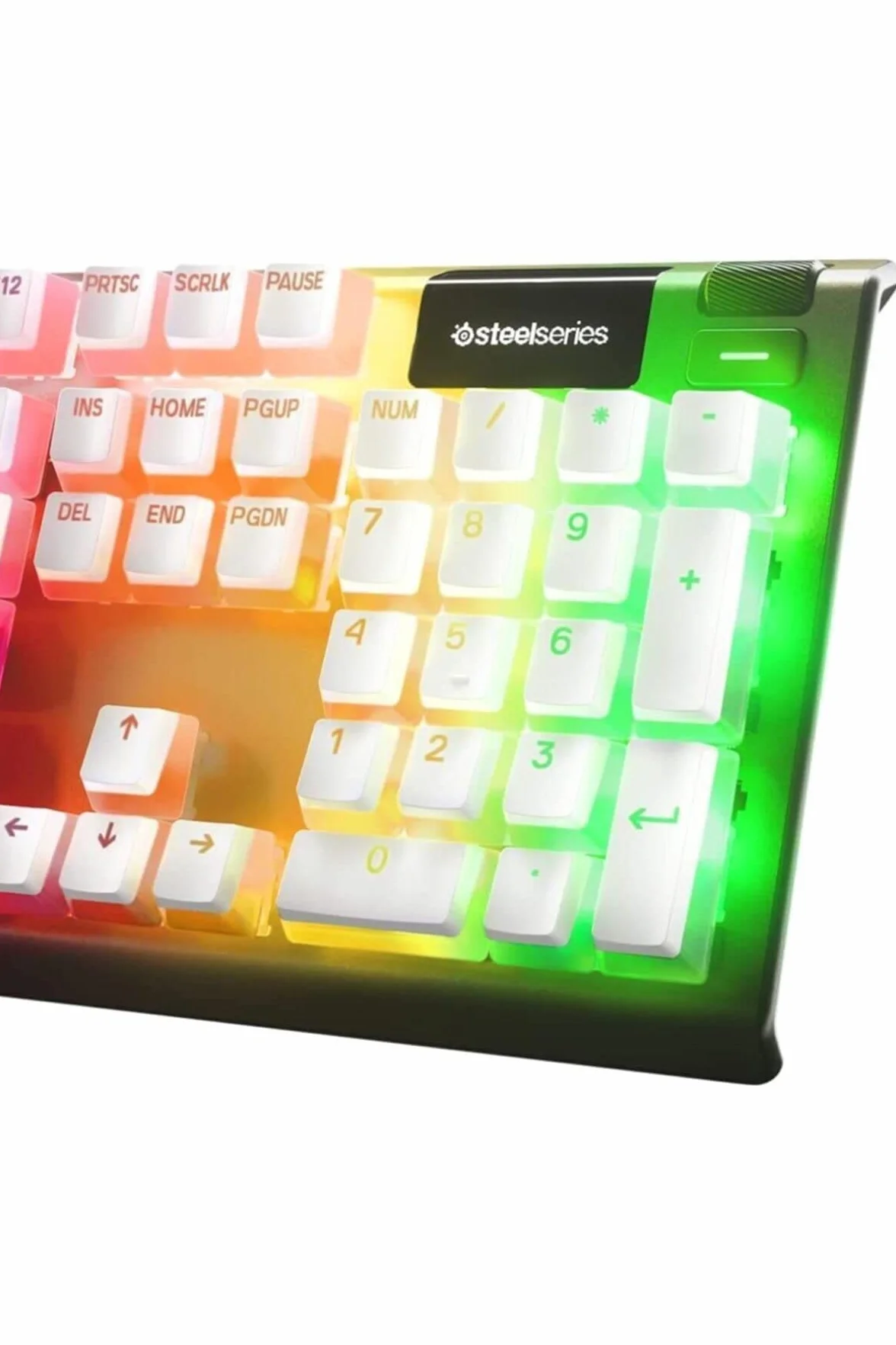 SteelSeries PrismCaps, Copritasti in stile pudding a doppio scatto, Robusta termoplastica PBT, Compatibile con la maggior parte delle tastiere meccaniche, Steli MX, Bianca (Layout UK)