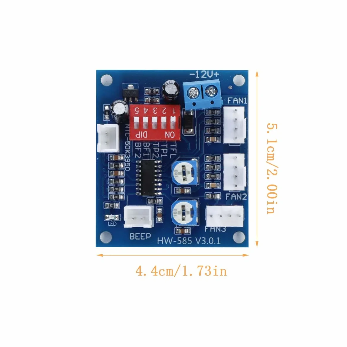 Modulo regolatore di velocità ventola PWM 4 fili 12V CC per PC