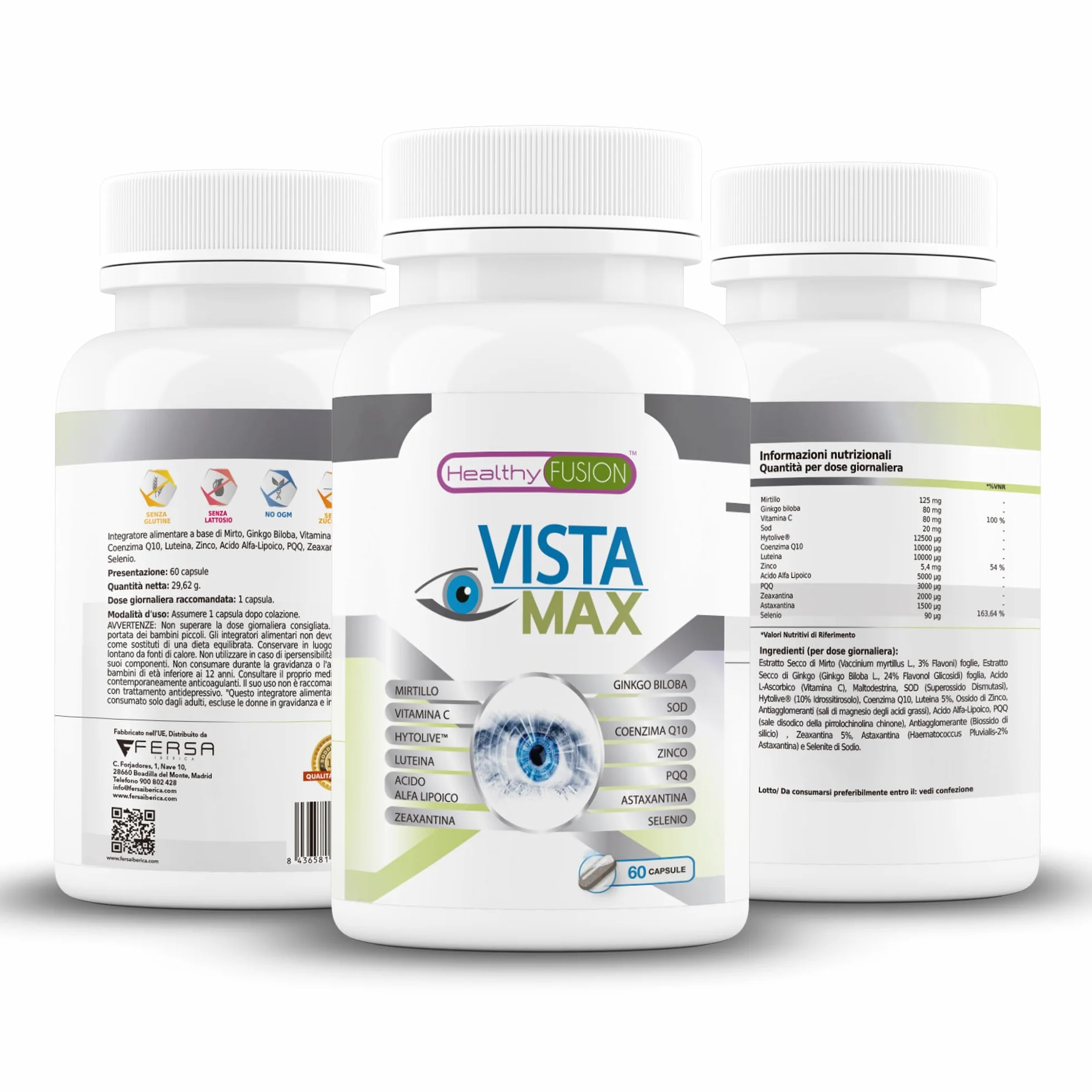 Integratore Occhi Luteina Zeaxantina 60 Capsule Protettore Visione