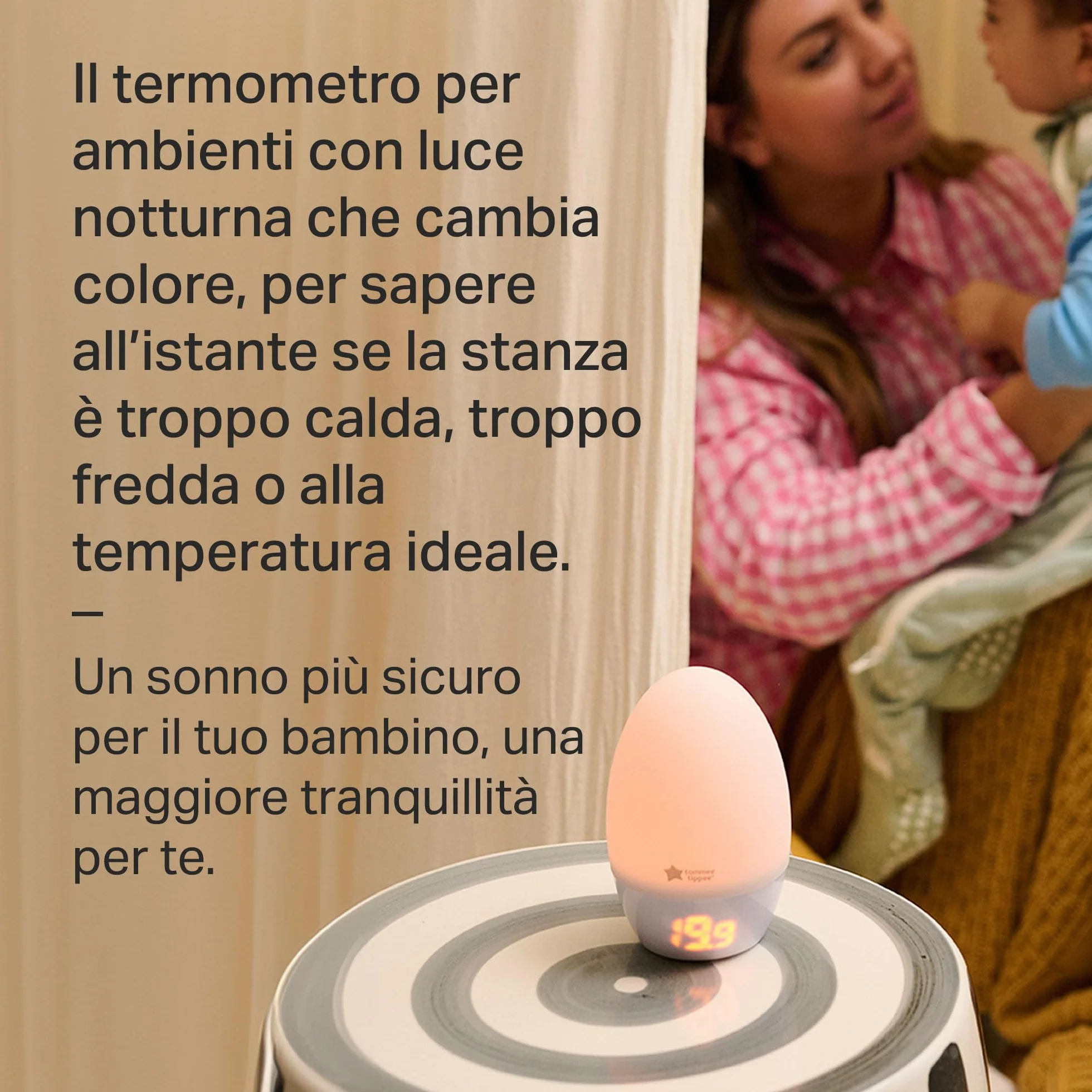 Tommee Tippee GroEgg2 termometro digitale luce notturna USB