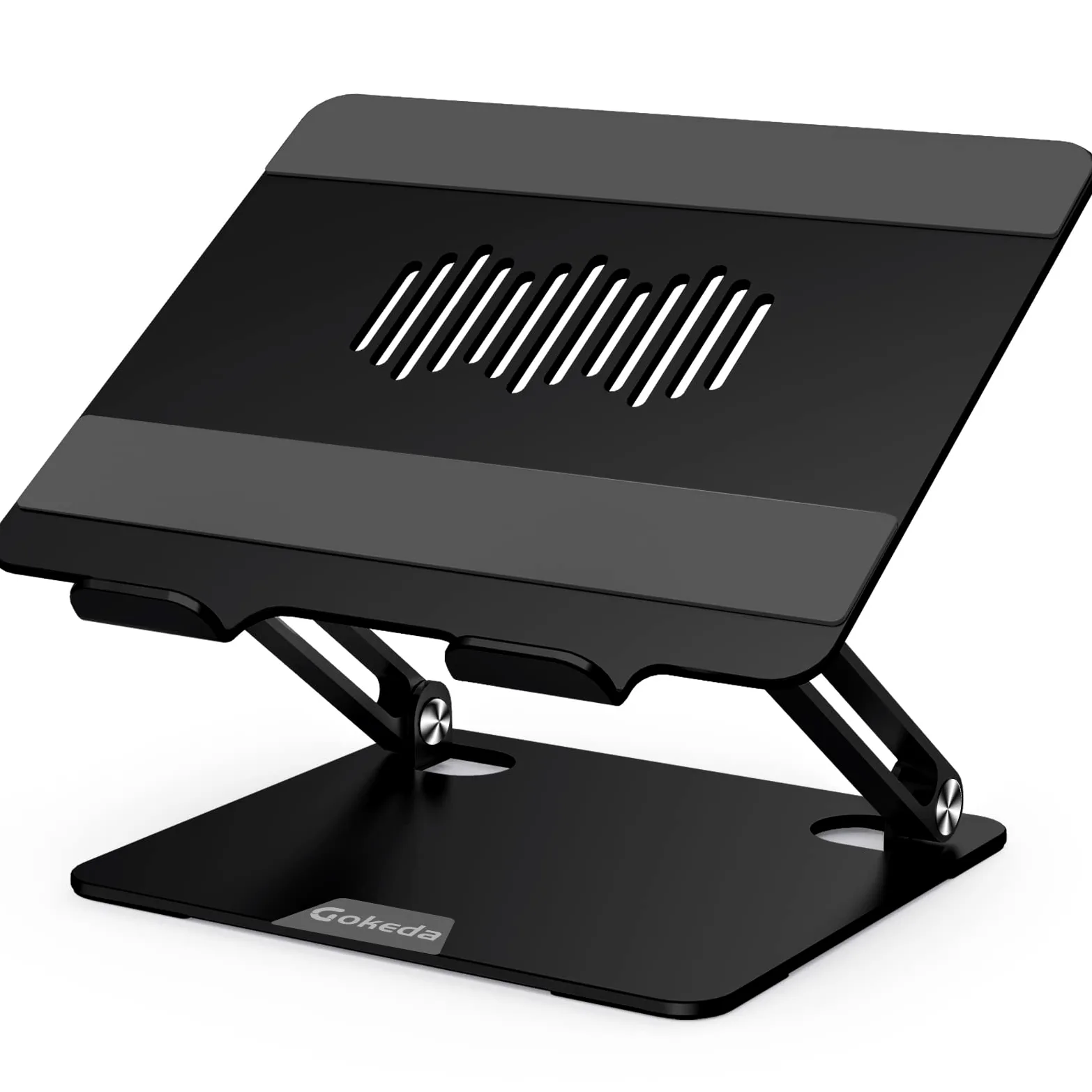GOKEDA Supporto Per Pc Portatile – Supporto Ergonomico in Alluminio per Scrivania, Computer Portatile Riser Compatibile con MacBook Air/Pro, Dell, HP, Lenovo, altri laptop da 10-15,6"