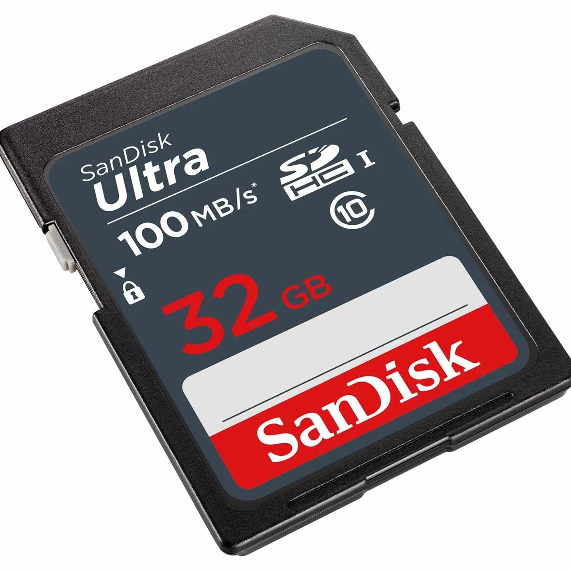 SanDisk Ultra 32GB SDHC Memory Card, up to 100MB/s, Class 10, Black/Grey