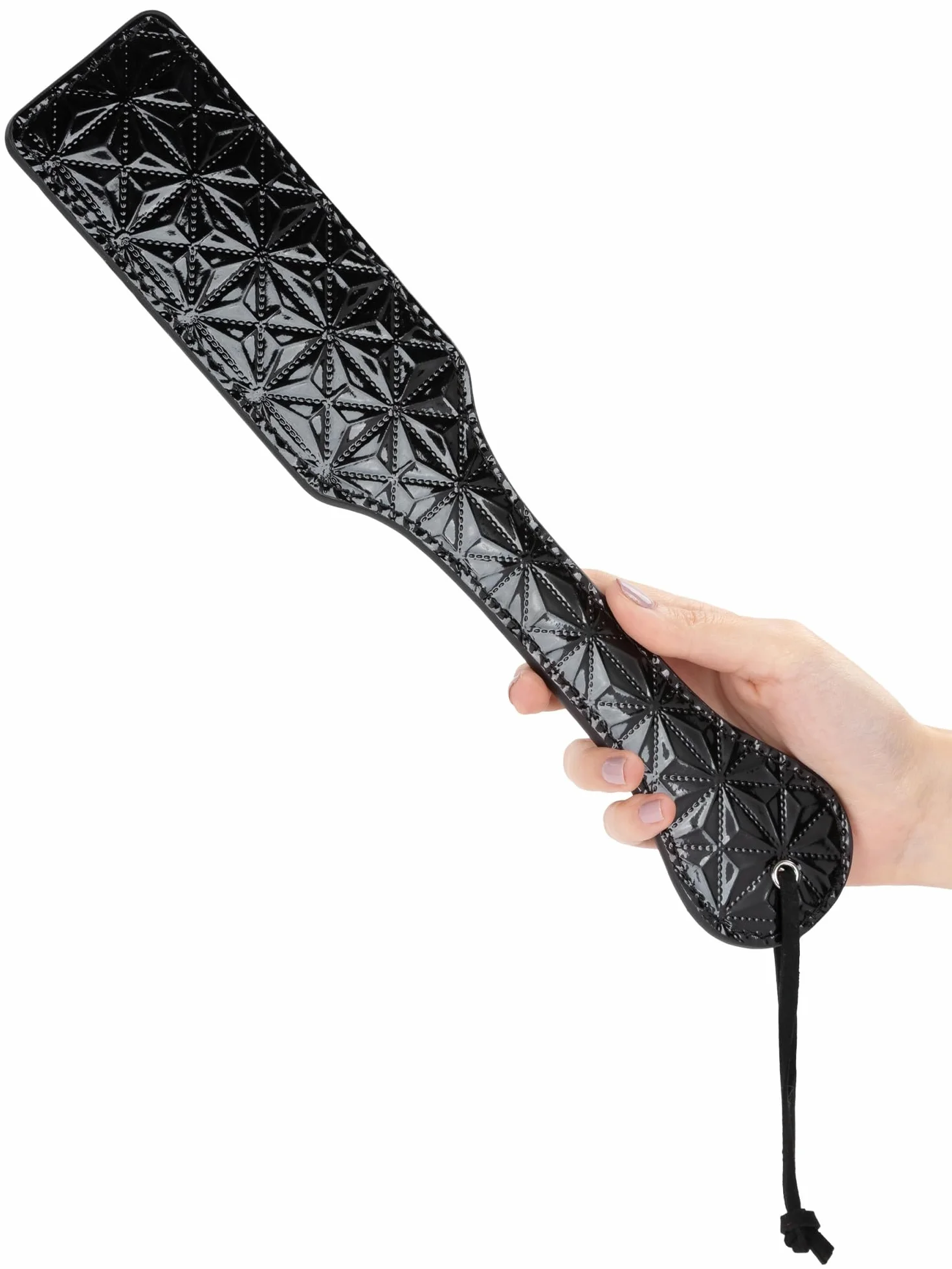 BONDAGERIE® Paletta paddle ecopelle rigida disegno astratto