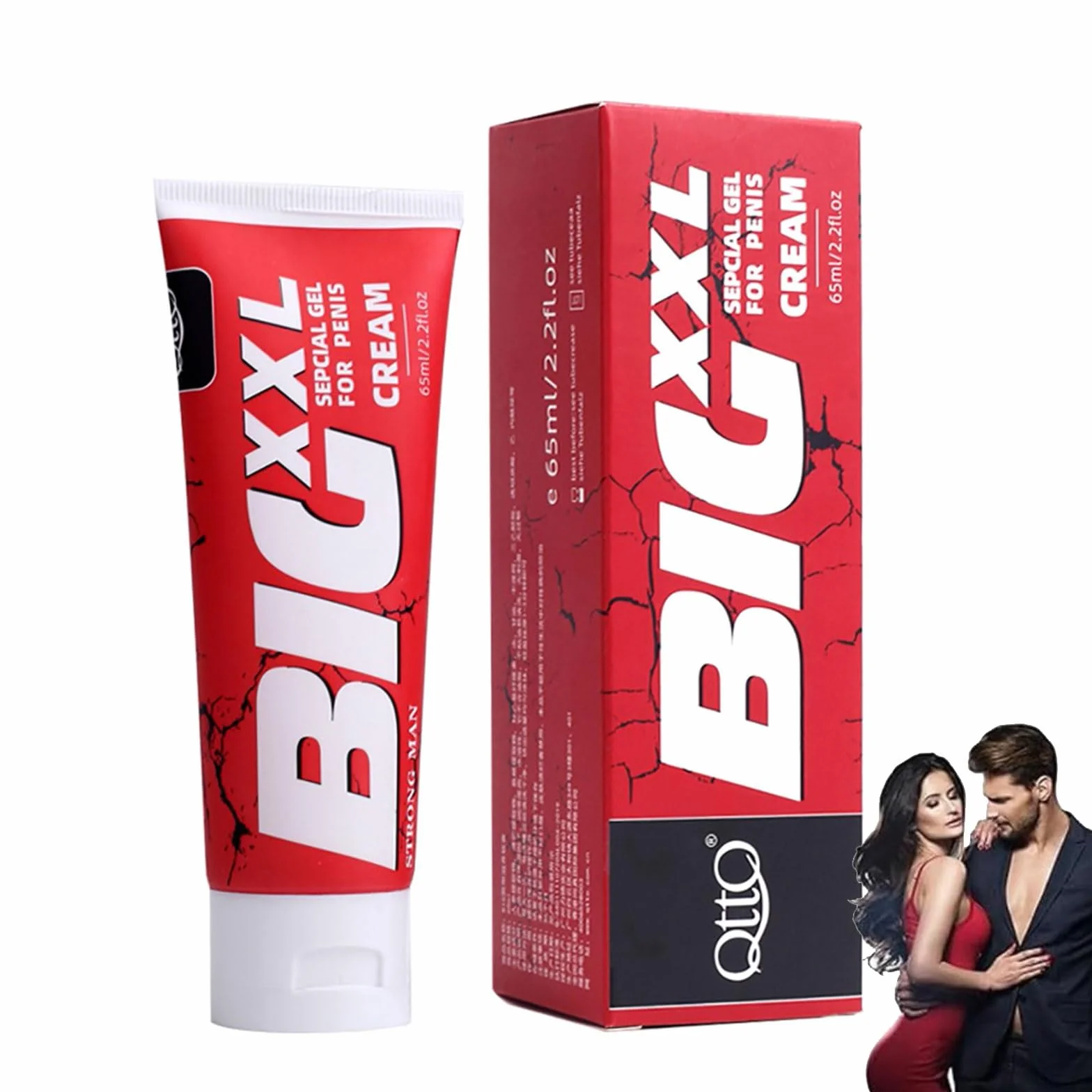 Crema Gigante XXL per Uomo 65 ml, Crema Allargante e Crescita, Gel Massaggiante per Prestazioni Maschili
