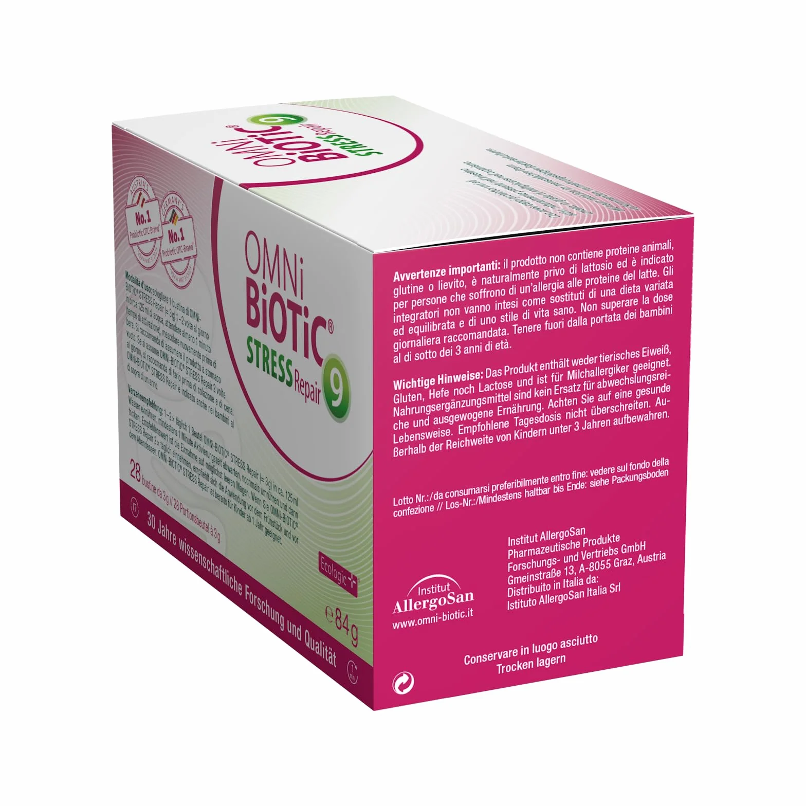 OMNi BiOTiC Stress Repair Proszek z Probiotykami i Prebiotykami 28 x 3g Wegański Bezglutenowy