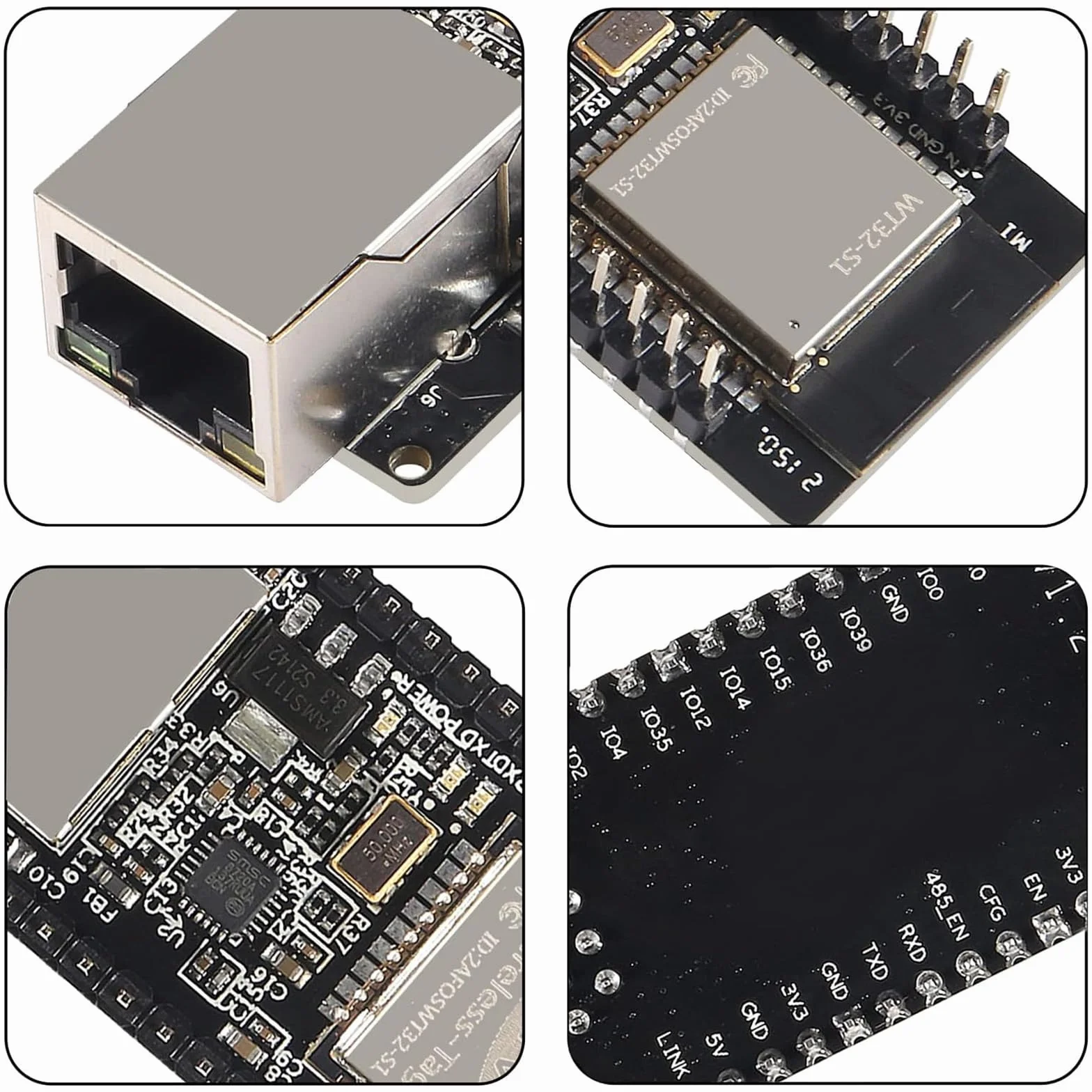 ESP Modul, WT32-ETH01 Embedded Serial Port Networking Bluetooth + WiFi Combo Gateway MCU modulo ESP senza fili