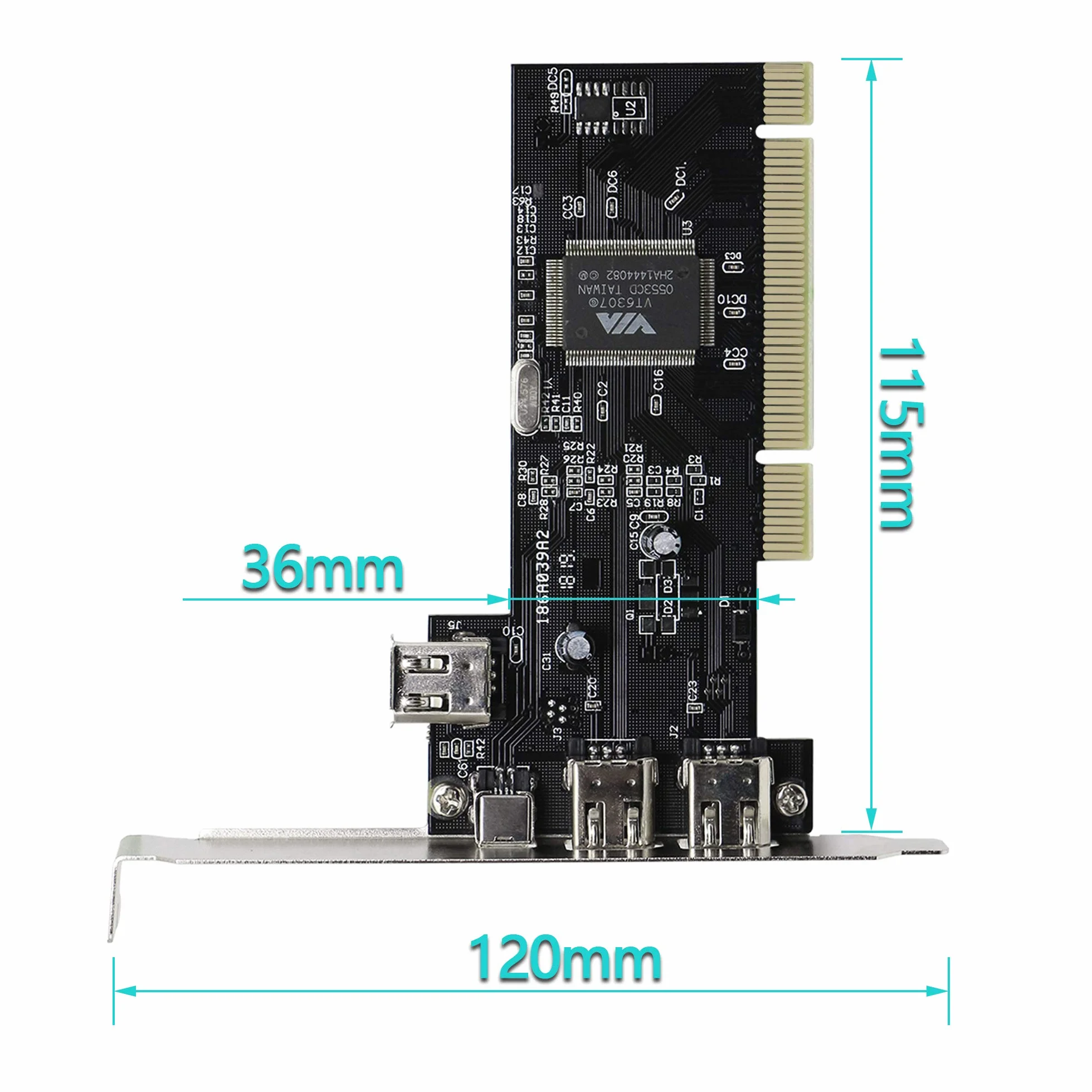 CERRXIAN 3 Porte IEEE 1394 Firewire Scheda PCI Firewire Adattatore IEEE 1394 PCI Controller Scheda per PC Desktop