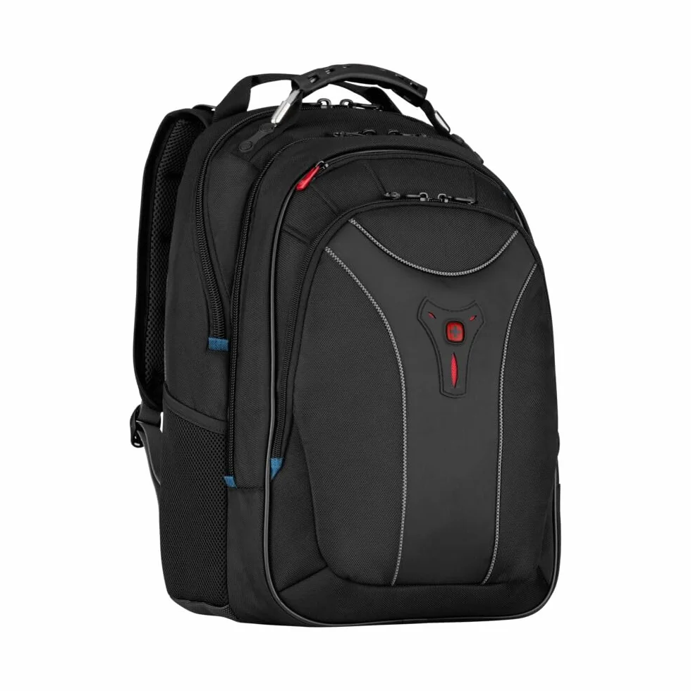 WENGER Zaino Porta PC Carbon, Notebook 17”, Scomparti, 30 l, Uomo Donna, Ufficio Viaggi di Lavoro Università, Nero, 600637