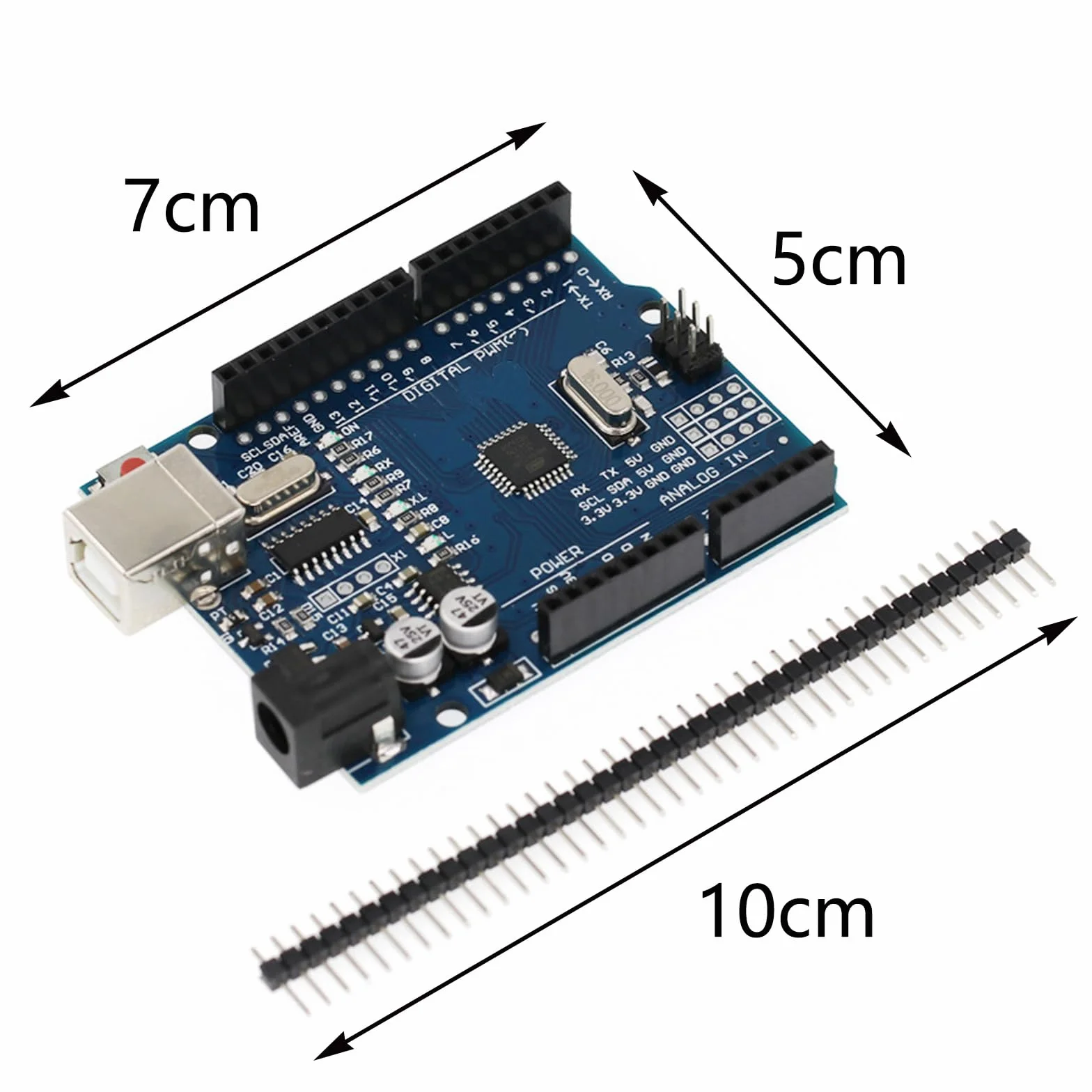 GERUI 2 x schede microcontrollore con cavo USB, A16U2 Compatibile con progetti IDE Arduino Conforme RoHS - incl. cavo USB