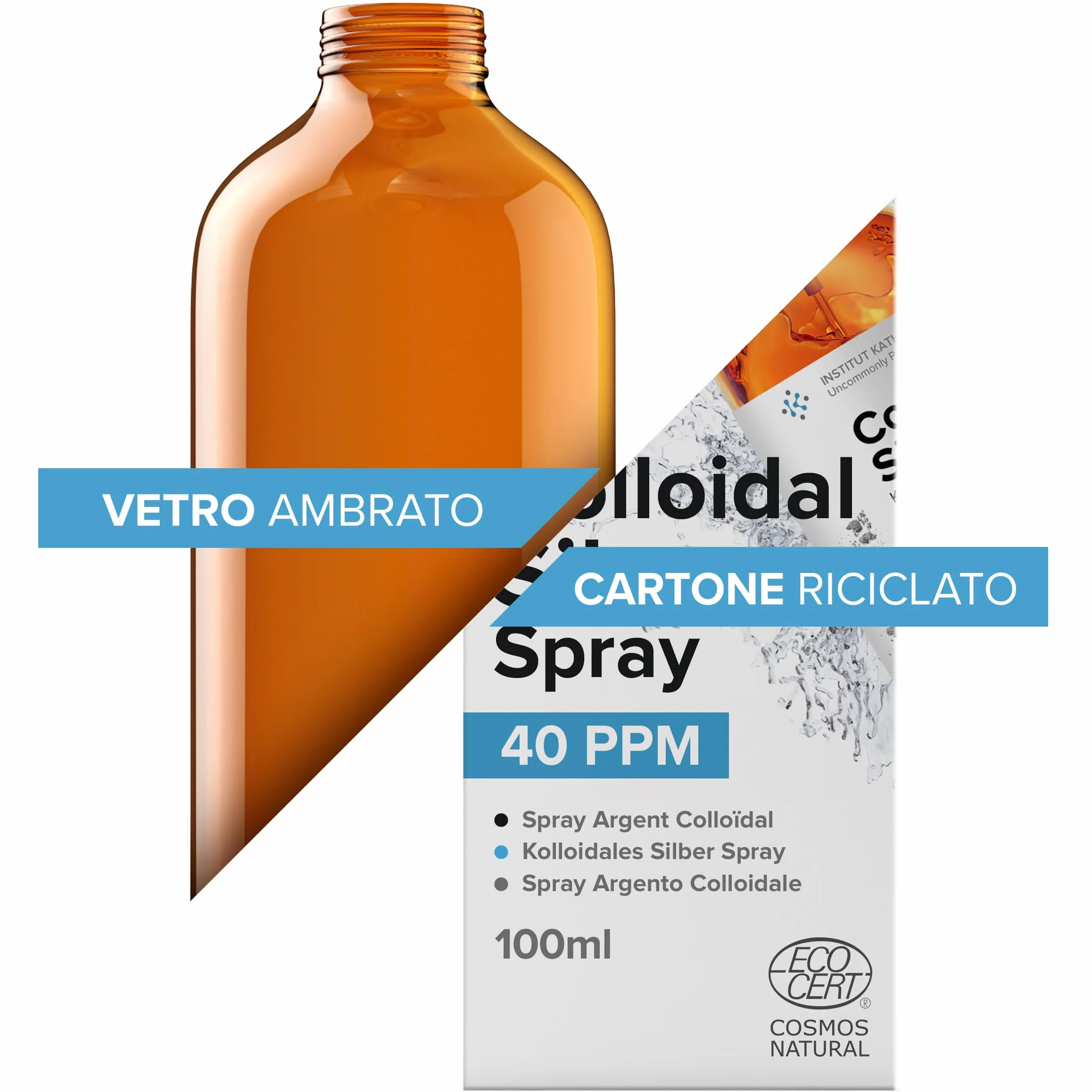 Argento colloidale premium 40 ppm 100 ml Formula concentrazione ottimale