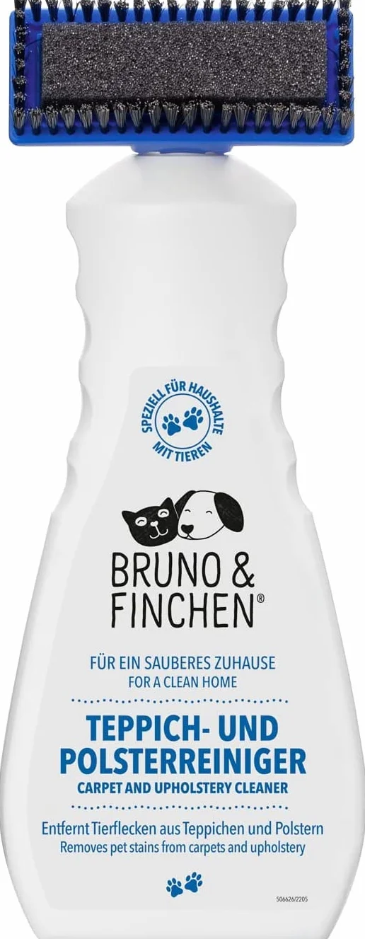 Bruno & Finchen Smacchiatore per tappezzeria e tappeti 650 ml Detergente anti urina cani e gatto