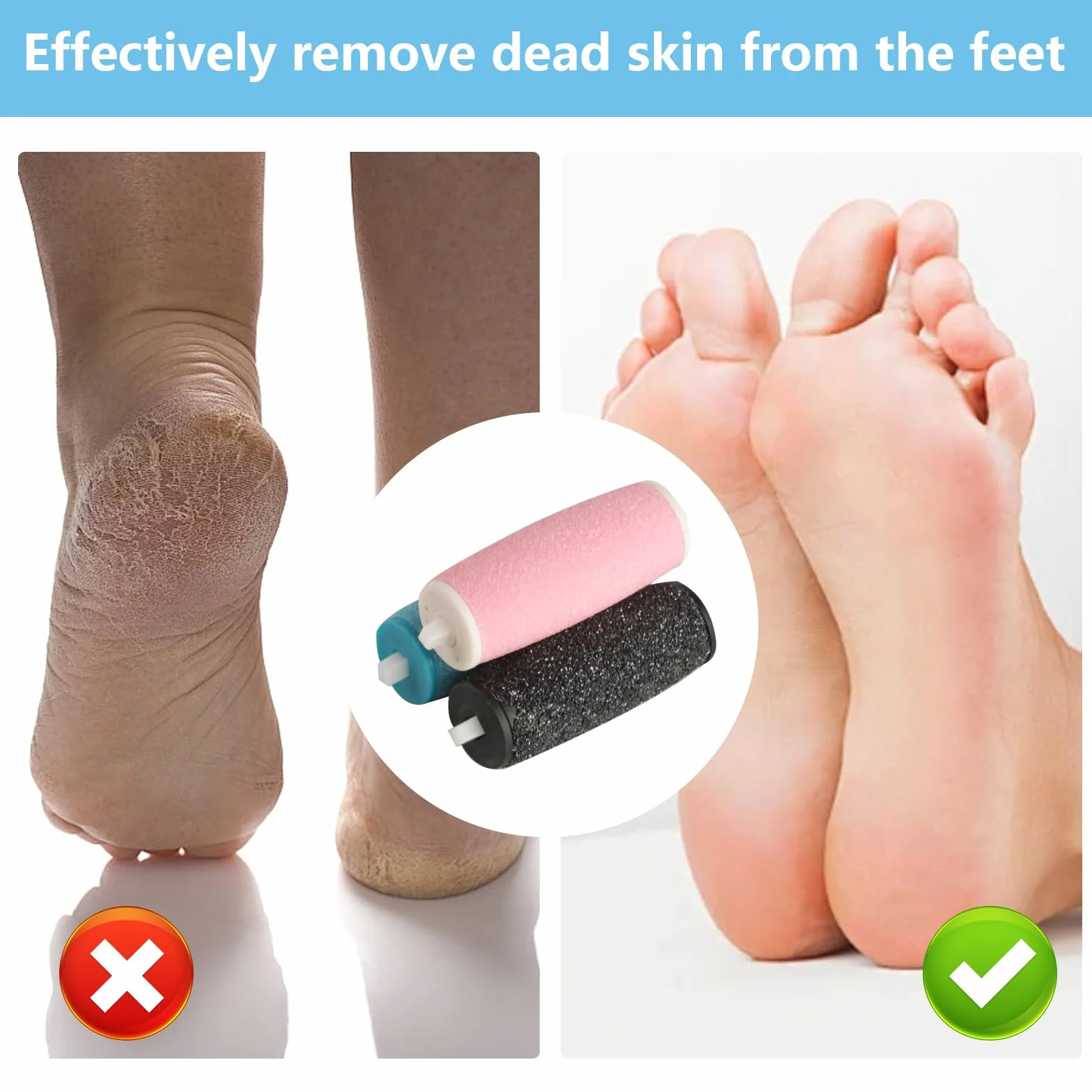 Scholl Velvet Smooth Rotoli di ricambio Extra grossolani 14 pezzi per lima elettrica piedi pedicure rimozione calli