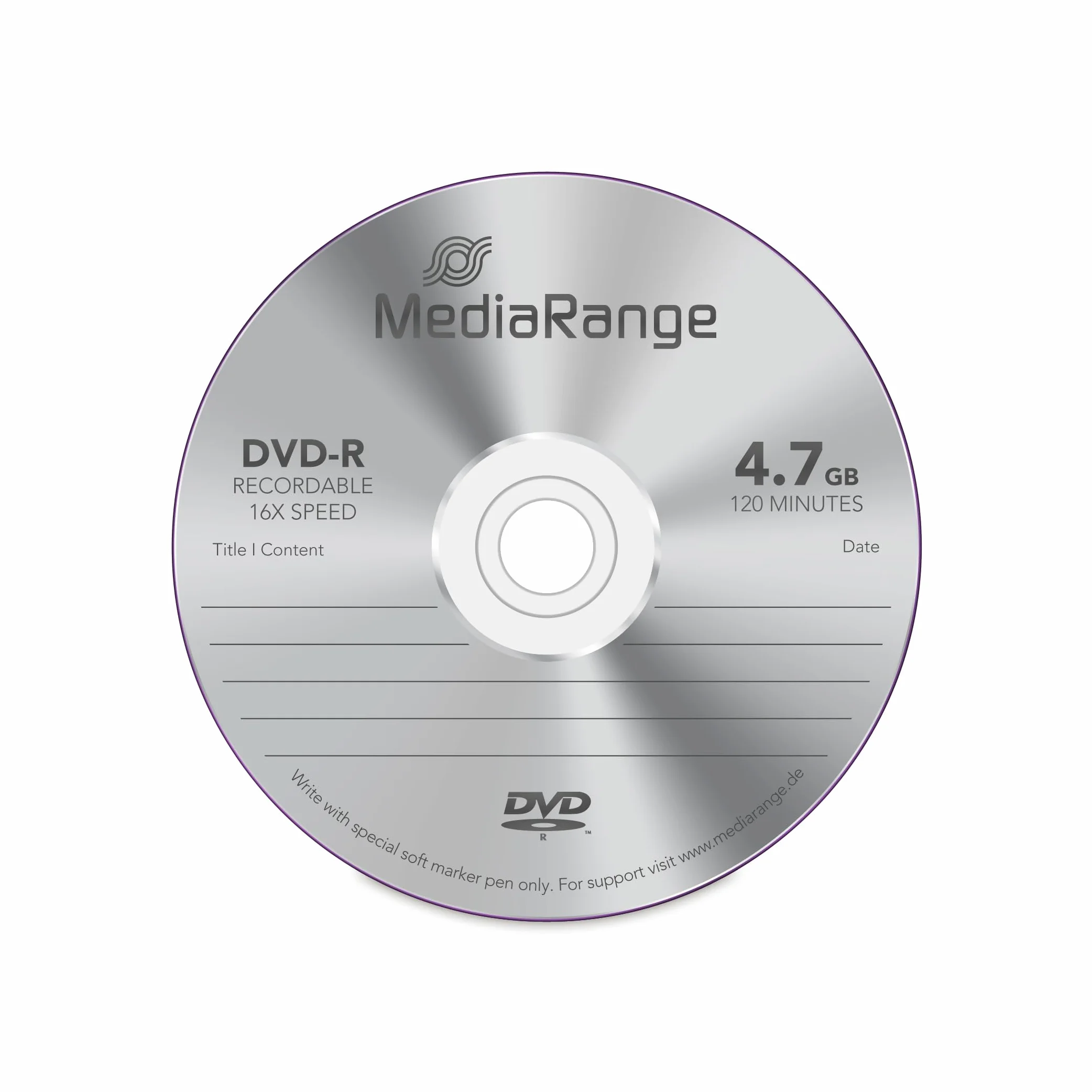 100 DVD-R vergini Mediarange 4,7GB 120Min