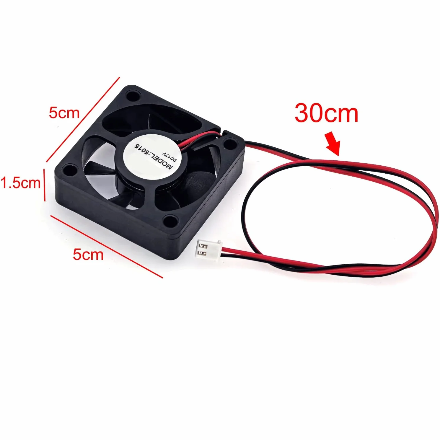 JZK 2PCS 50x50x15mm DC 12V mini ventola di raffreddamento 50mm con 2 pin, 6700 rpm, 0.12A, 5015 piccola ventola DC brushless 5cm per raffreddamento o ventilazione, ventola per stampante 3D