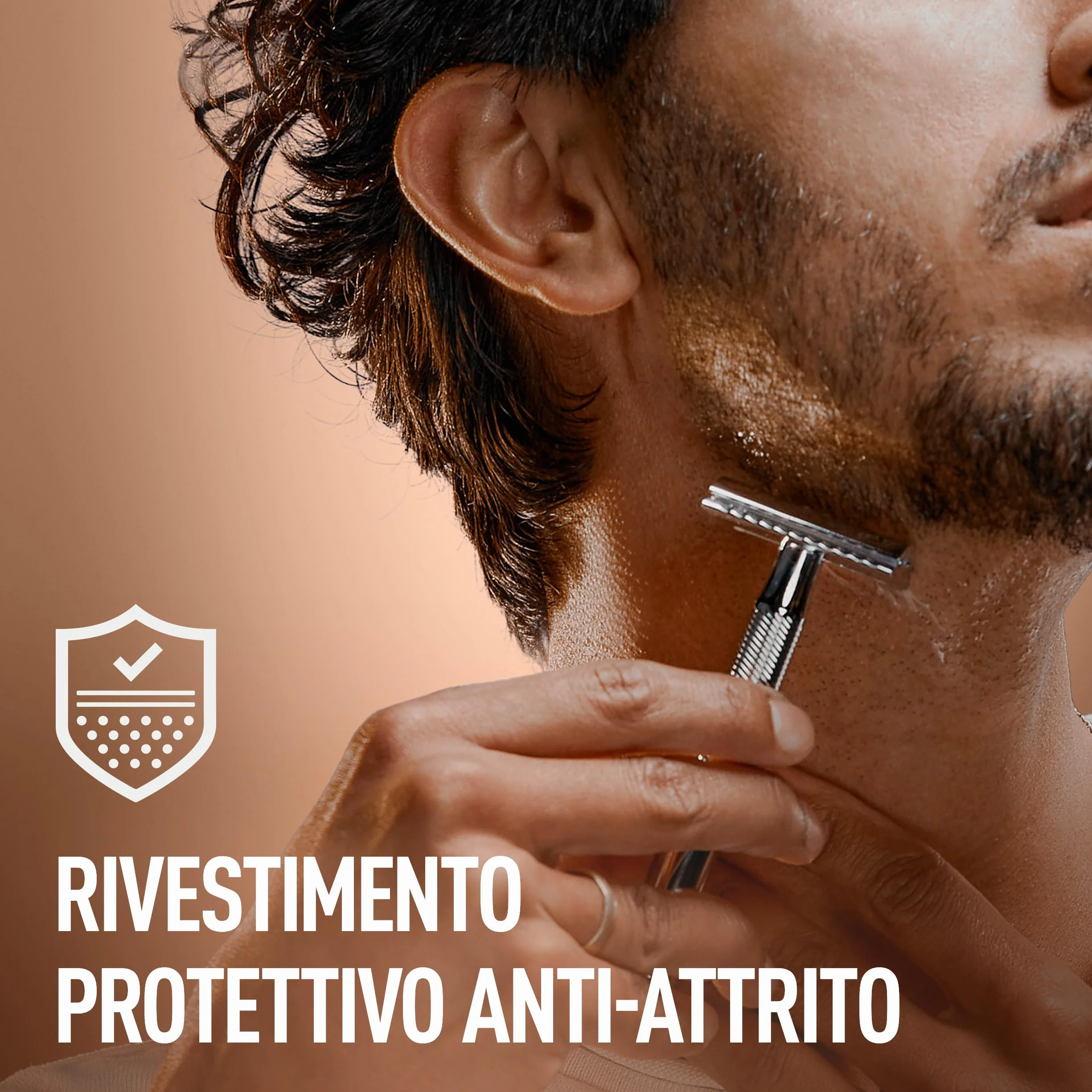 King C. Gillette Rasoio di Sicurezza in Acciaio Inossidabile con 5 Lamette Rivestite di Platino