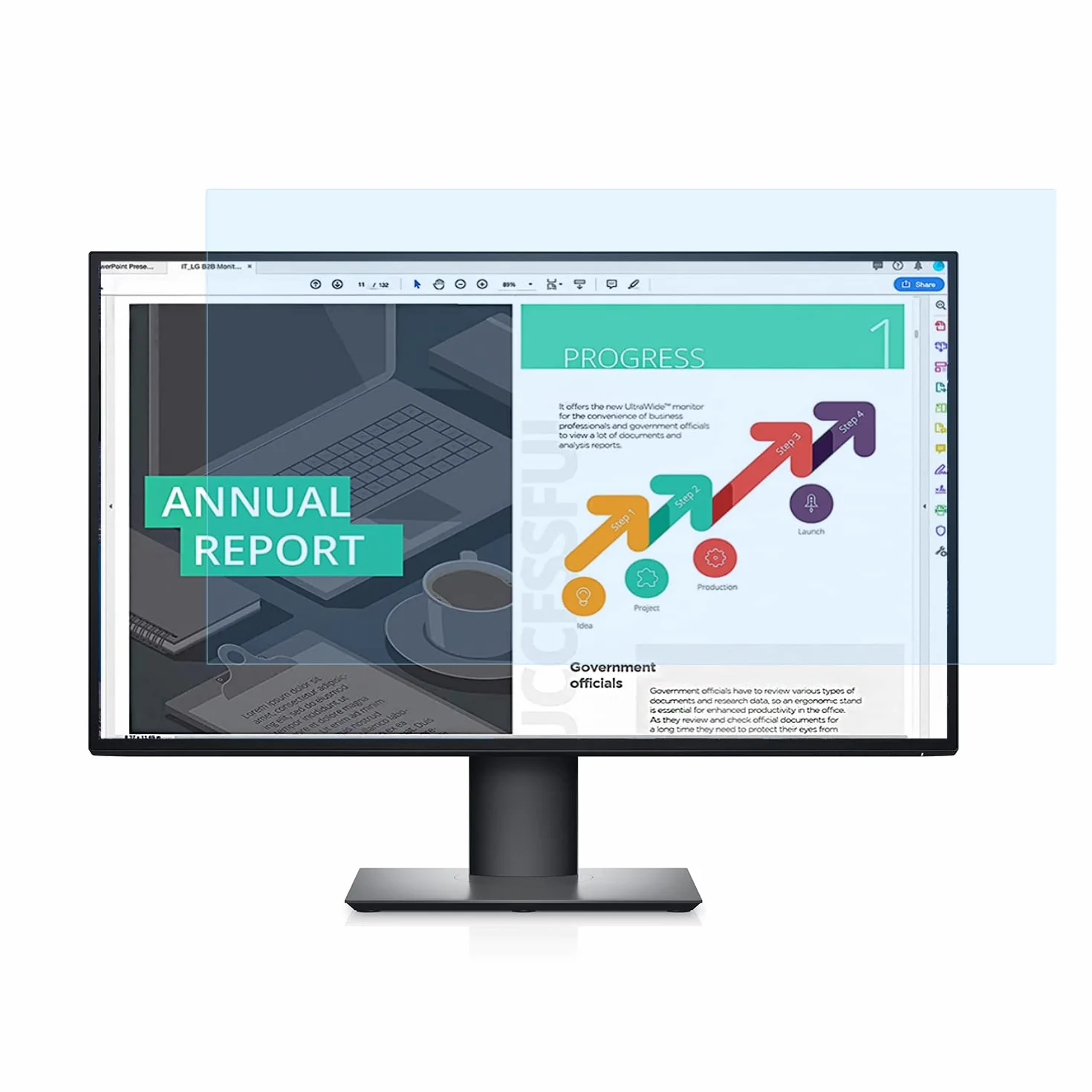 27 Pollici Filtro Anti Luce Blu, Protezione per Gli Occhi, Anti Luce Blu Filtro a Schermo, Blocca Luce Blu & UV, Pellicola Protettiva per Monitor Diagonale 27"16:9 (W X H:598X337mm)--Rimovibile