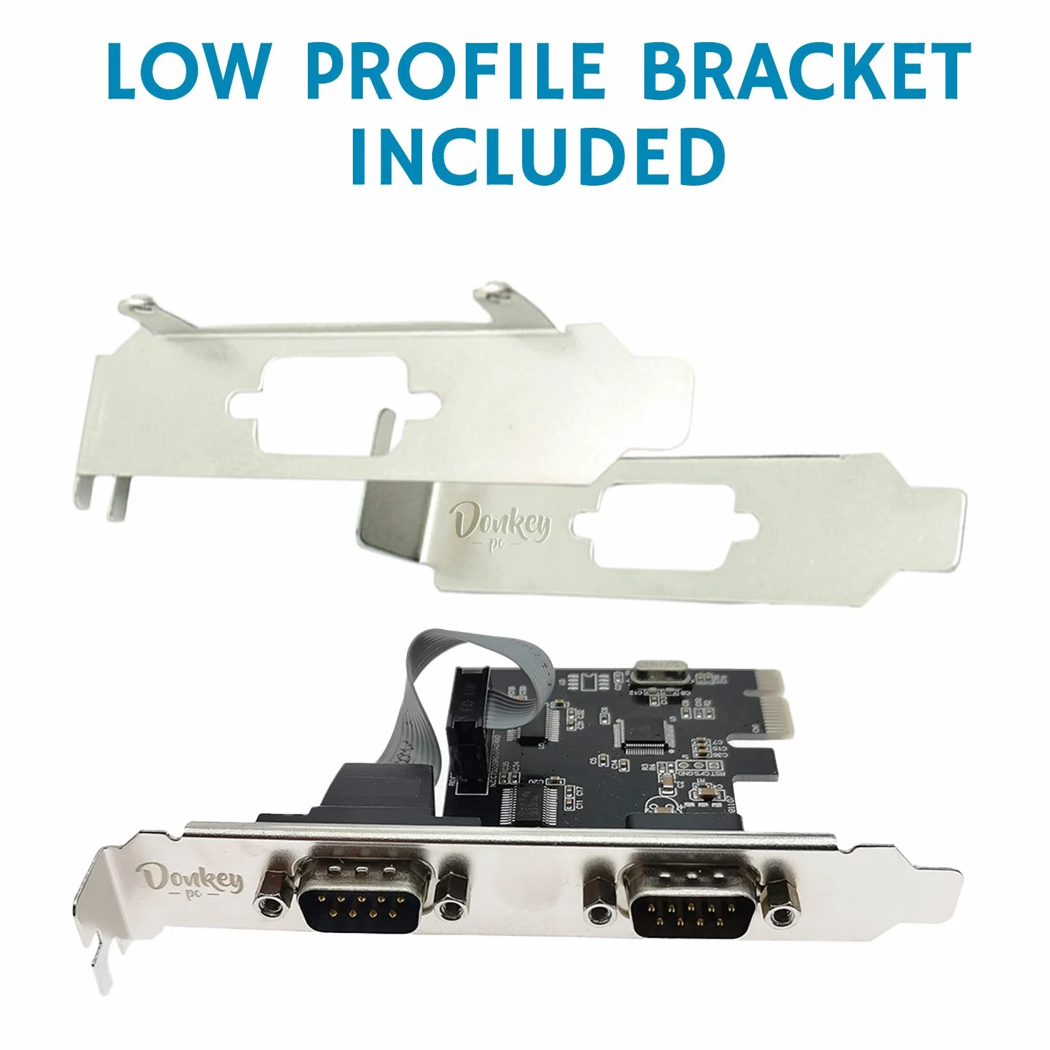 Scheda 2 porte seriali RS232 su PCI Express. Scheda di porta seriale PCI-Express scheda adattatore di estensione 2 porta seriale. Scheda controller di espansione.