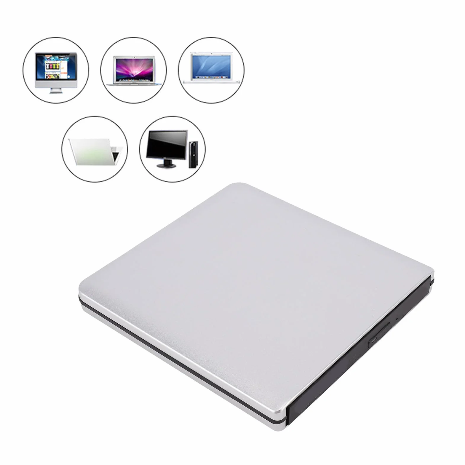 Esterno USB3.0 Blu Ray DVD CD Masterizzatore BD Registratore Bruciatore Ad Alta velocità in Lega di Alluminio per Notebook Desktop