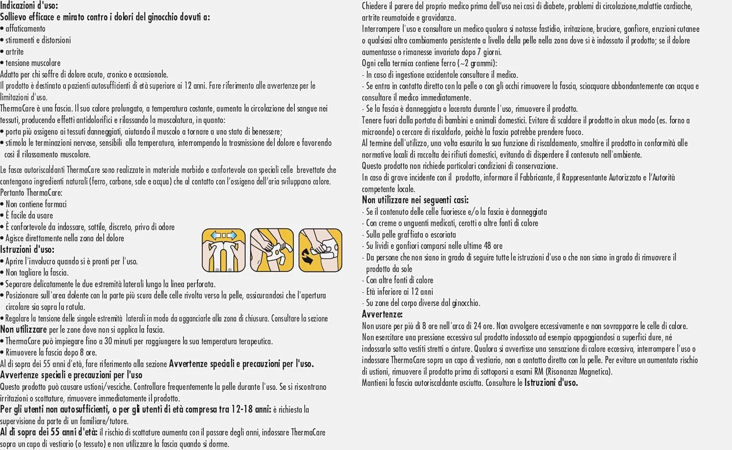 ThermaCare Ginocchio, 2 fasce