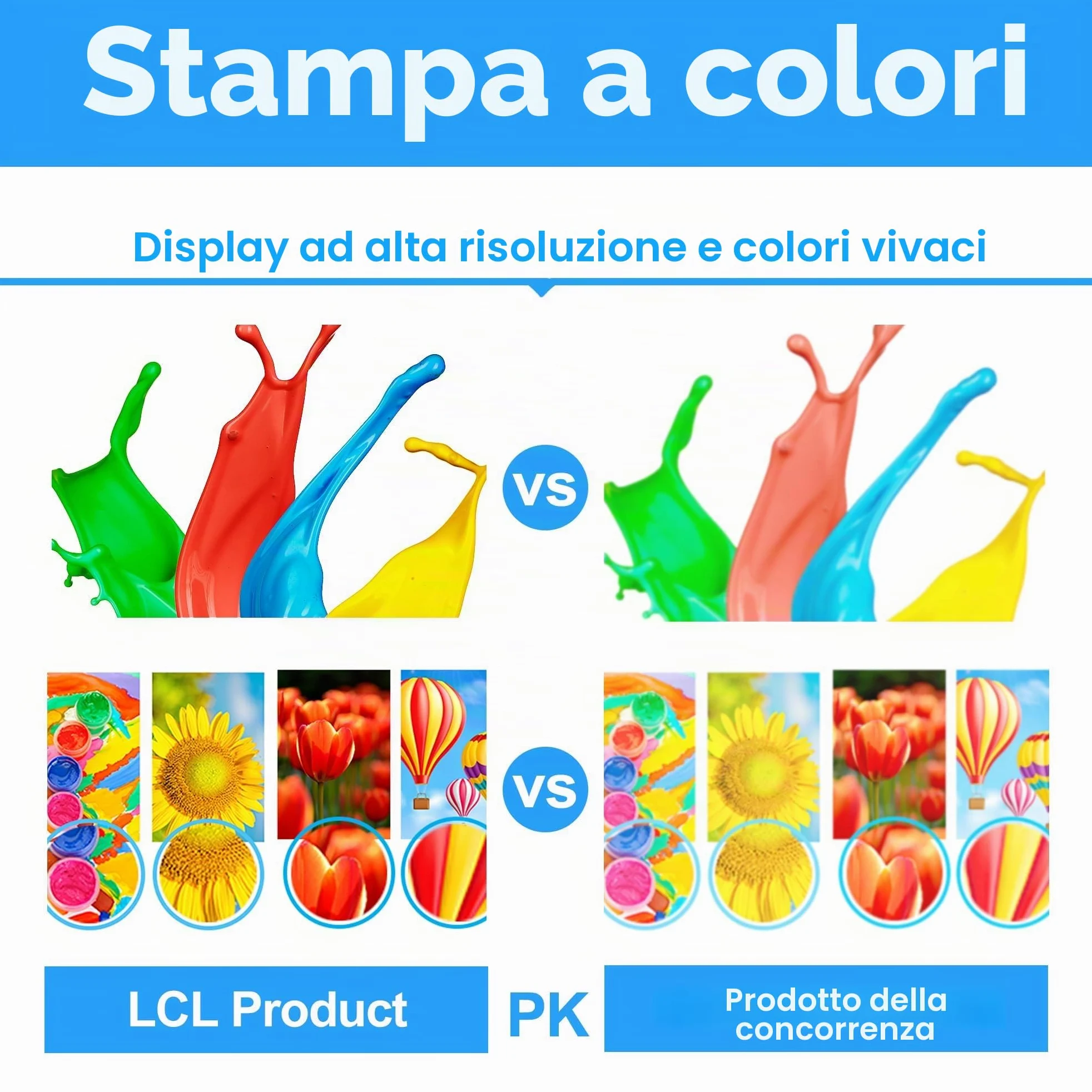 LCL Cartucce di Toner Rigenerate 307A CE740A CE741A CE742A CE743A (4-Pack) | Sostituzione per HP Color Laserjet CP5225 CP5225n CP5225dn(Nero Ciano Magenta Giallo)