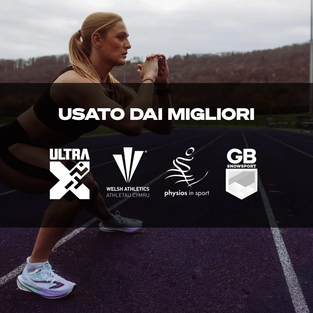 SPORTTAPE Nastro Kinesiologico 5 cm × 5 m Blu – Impermeabile Ipoallergenico per Supporto Muscolare