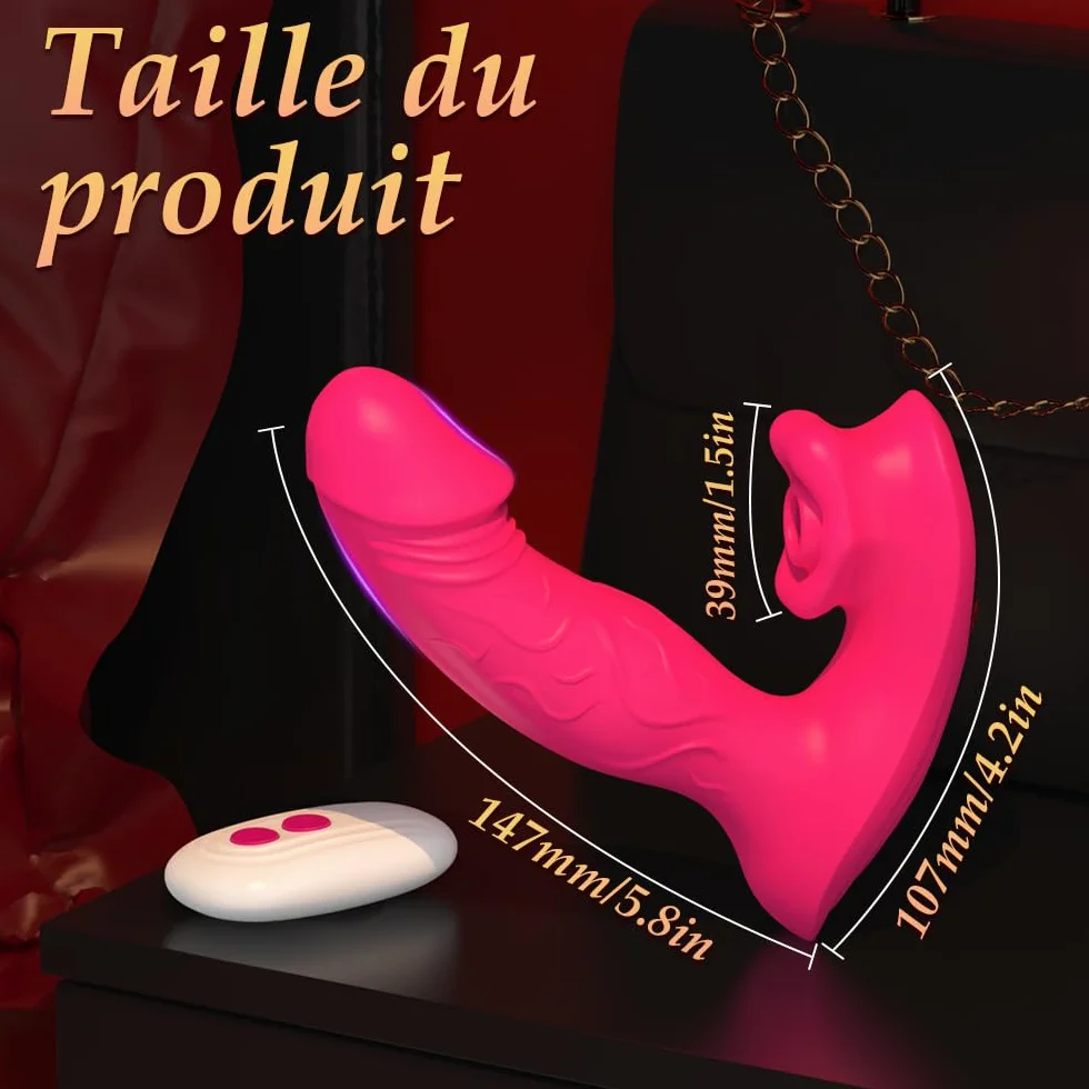 Vibratore Clitoride Donna Professionale Wireless con Telecomando App 9 Modalità