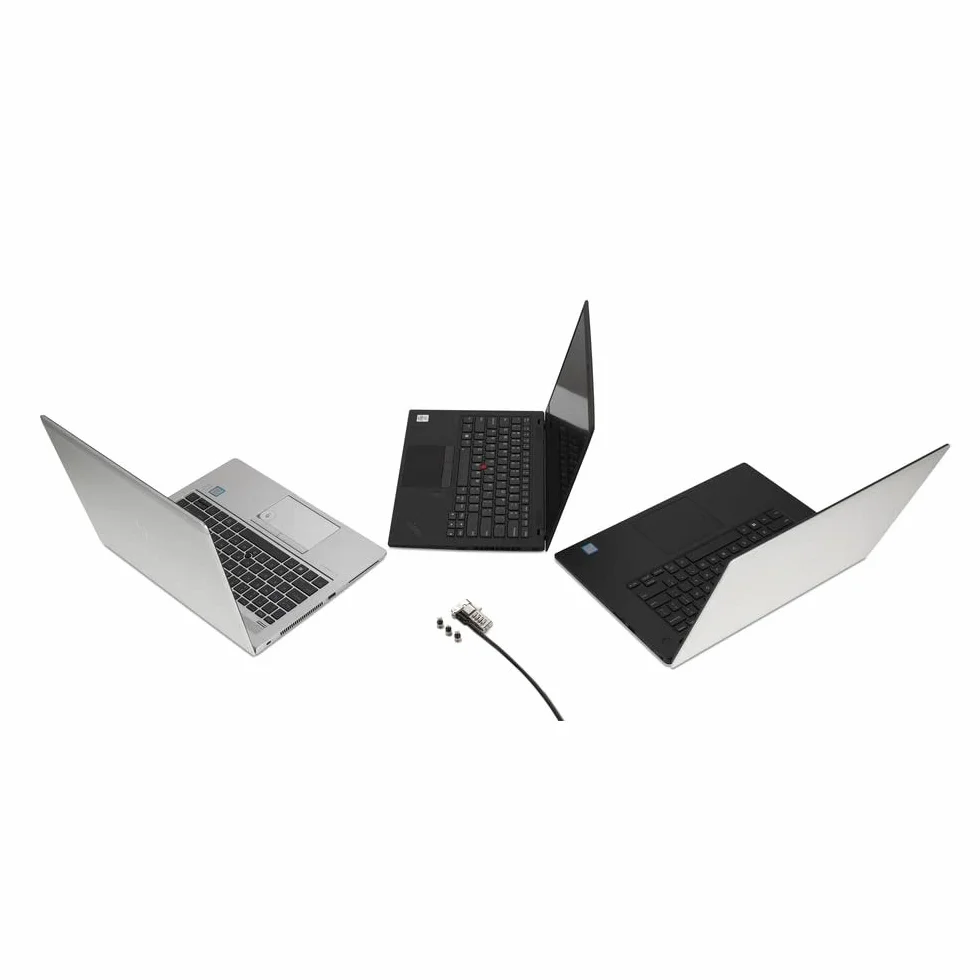 Kensington K62316WW - Kit di blocco per computer portatile, universale, 3 in 1, con cavo flessibile in acciaio al carbonio, 1,8 m