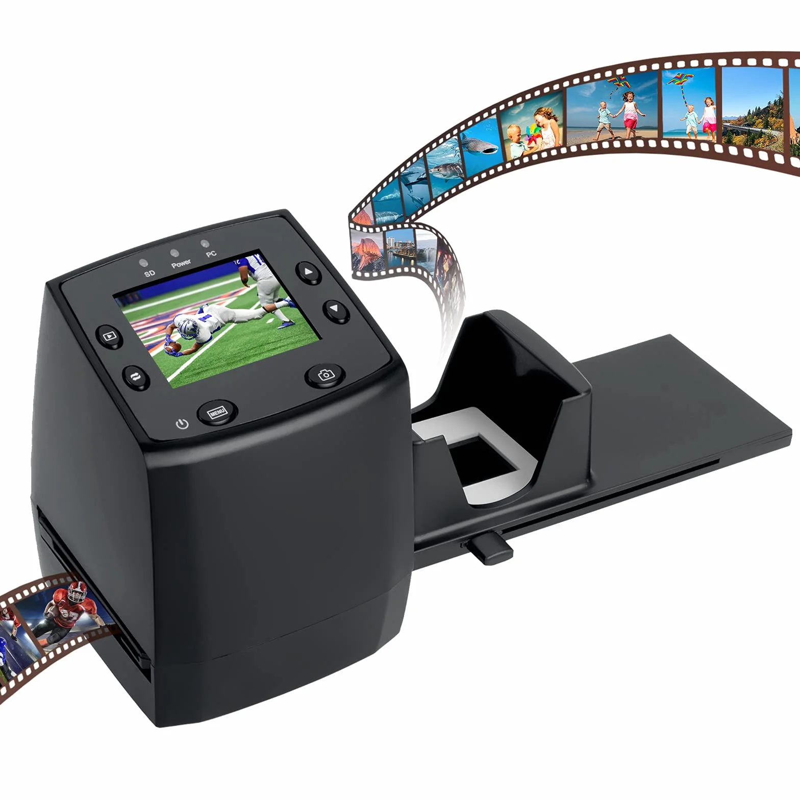 DIGITNOW! Film Scanner 35mm 135 Negativi Diapositive 3600DPI 2.4" LCD Convertitore Digitale JPEG