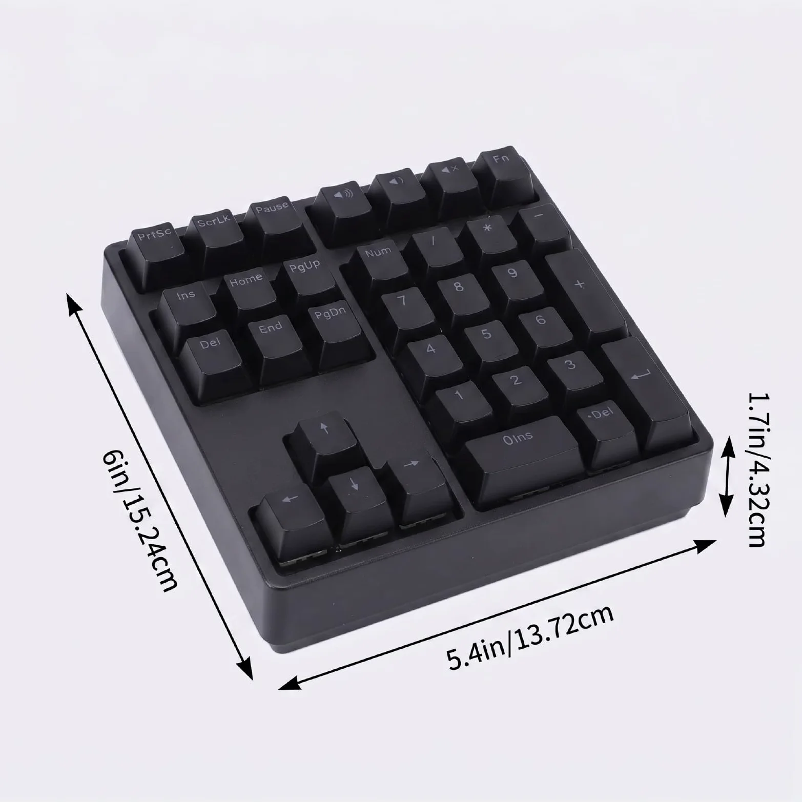Fabater Tastierino Numerico, Tastiera Meccanica USB Cablata con Retroilluminazione LED RGB, 34 Tasti, Copritasti PBT, Tastiera Compatta for Laptop Desktop Computer PC, Red Switch