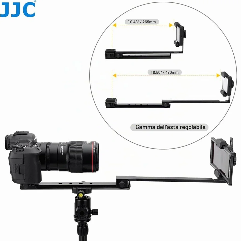 JJC Adattatore digitalizzatore per pellicole 35 mm e 120, scanner negativo con retroilluminazione LED, aste regolazione 135 e 120