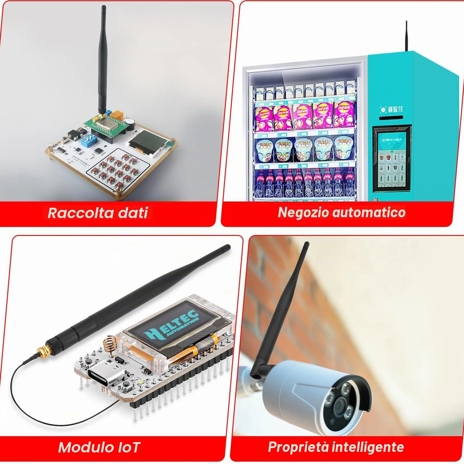 LORA Set di 2 connettori maschio per antenna 868 MHz 5 dBi Guadagno Omni SMA + cavo adattatore antenna RF