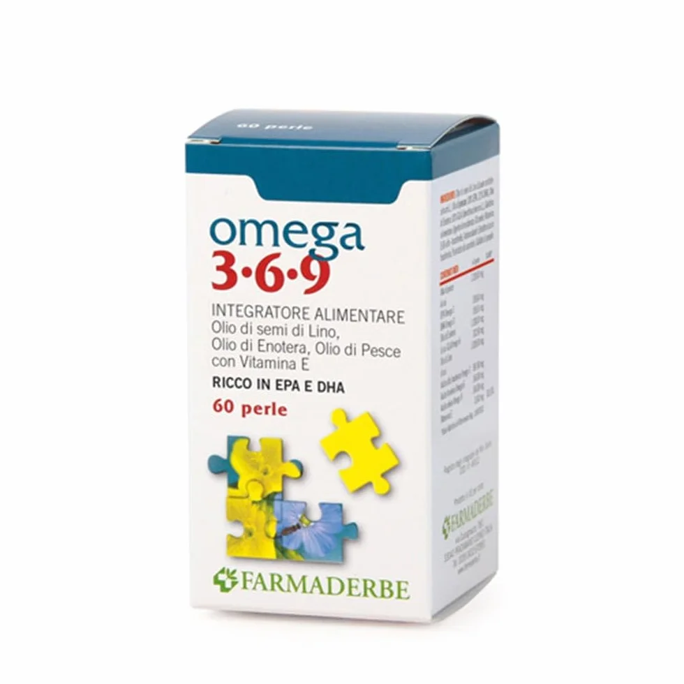 FARMADERBE OMEGA 3-6-9 60 perle olio di semi di lino e di enotera