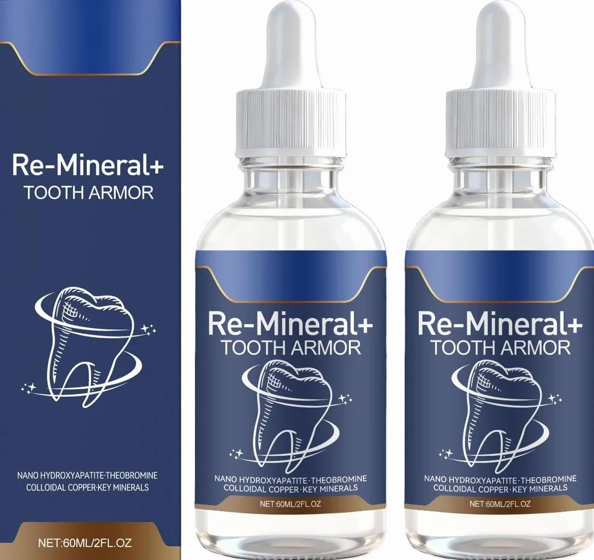 Siero riparatore dentale alla nanoidrossiapatite per igiene orale, cura denti e gengive, rimozione tartaro, alito fresco