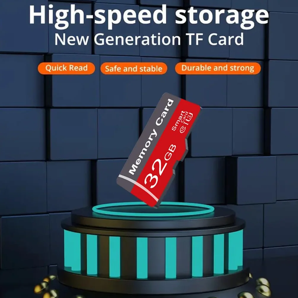 Confezione da 2 schede di memoria da 32 GB con adattatore, scheda TF ad alta velocità, UHS-I C10 A1, per tablet, telefono cellulare, fotocamera, audio per auto, console di gioco (32 GB)