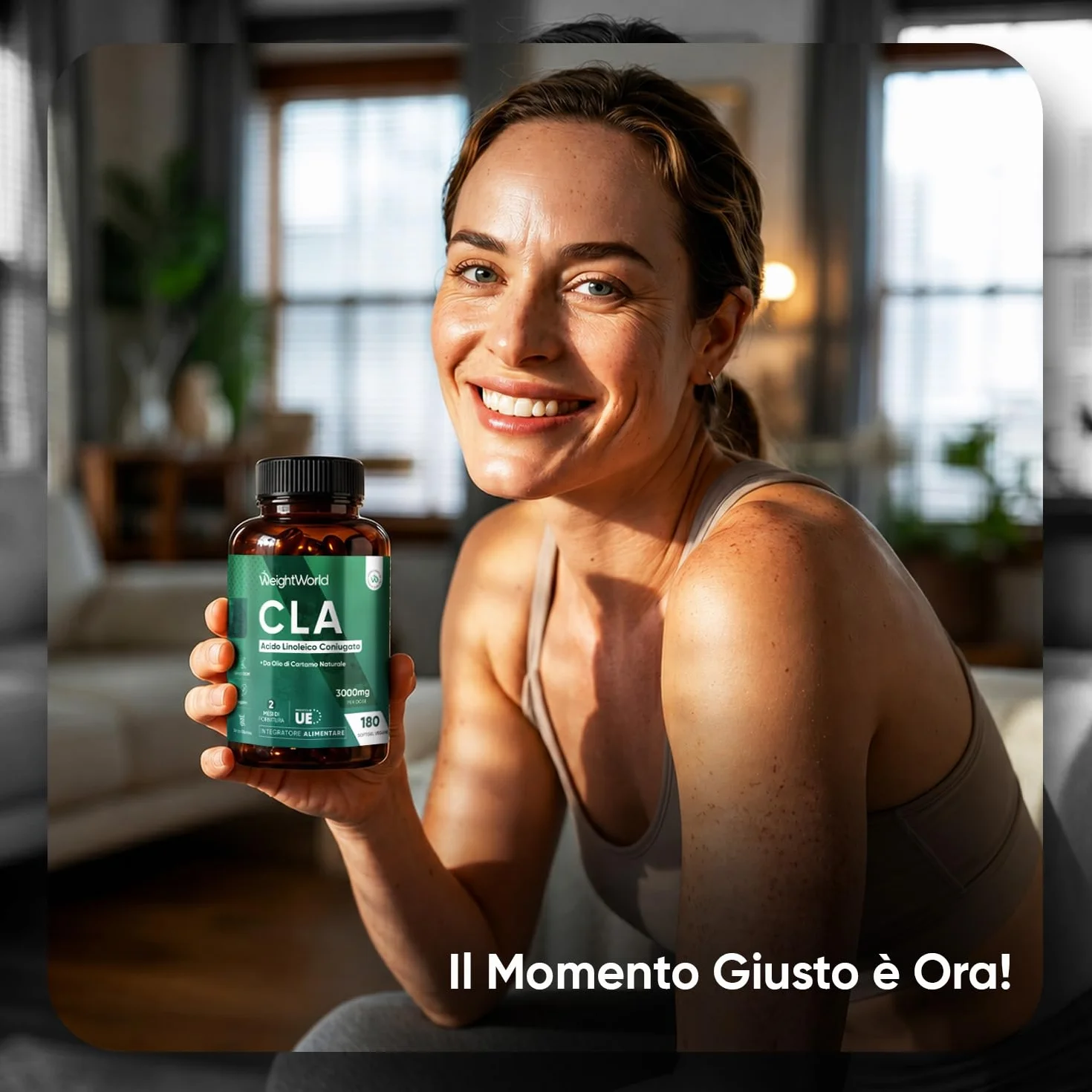CLA 3000mg per Dose 180 Softgel Vegane 80% Acido Linoleico Coniugato Integratore Alimentare Senza Glutine