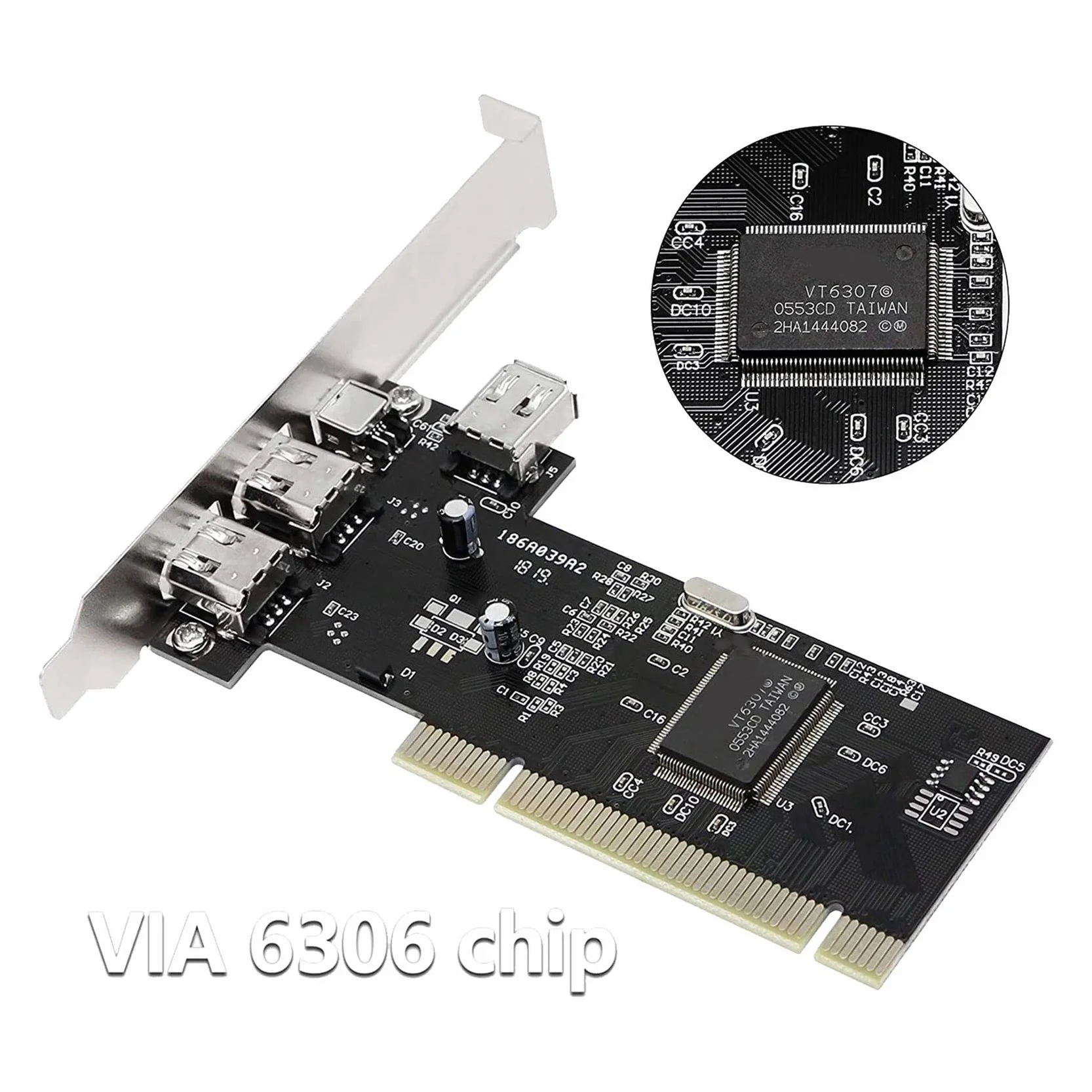 2X 3 Porte IEEE 1394 Firewire Scheda PCI Firewire Adattatore IEEE 1394 PCI Controller Scheda per PC Desktop