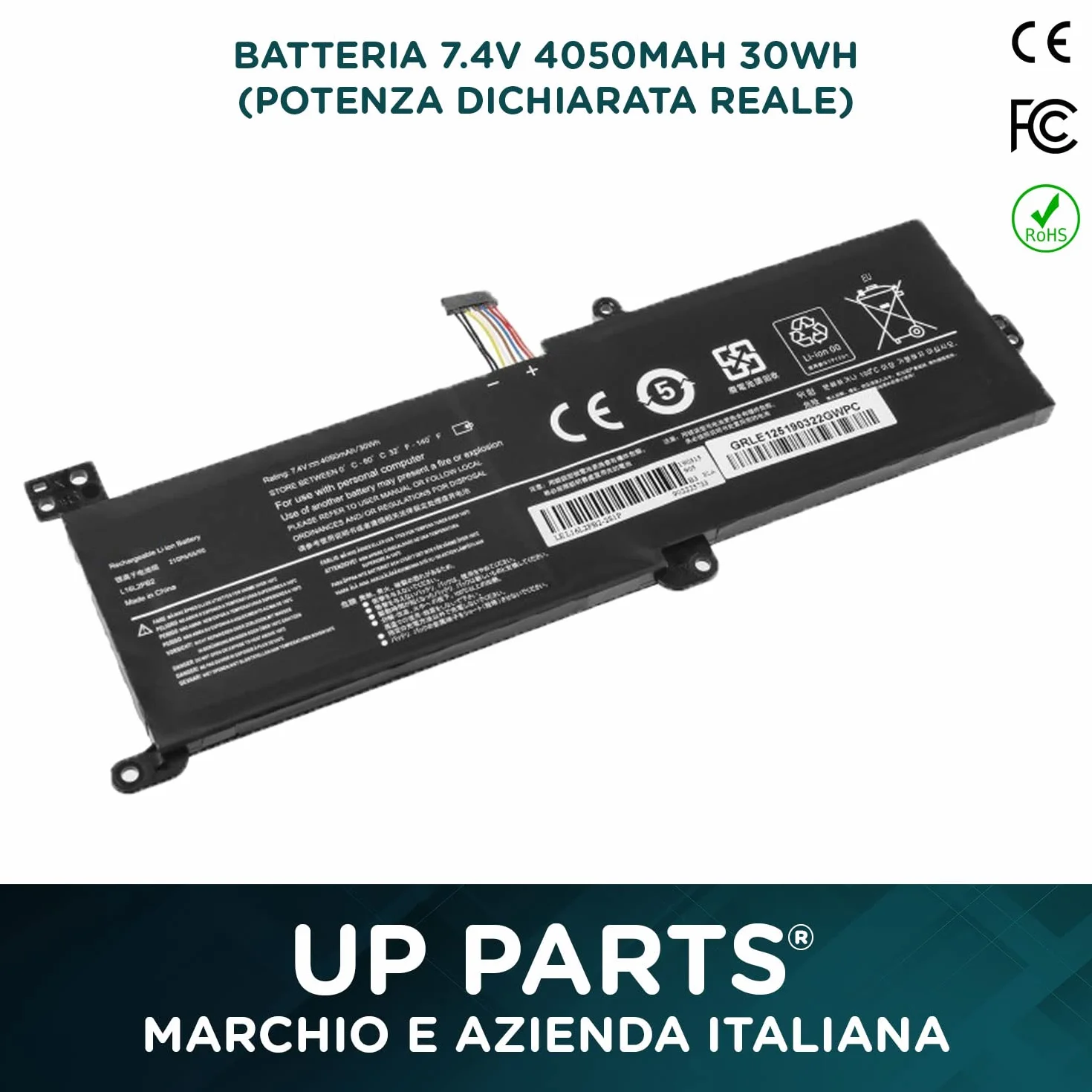 36Wh Batteria Compatibile con Lenovo L16C2PB2 L17M2PB7 (7.4V, 4730mAh) per PC Portatile IdeaPad 320-15IAP 320-15IKB 320-15ISK 330-14AST 330-17AST 3-15ITL05