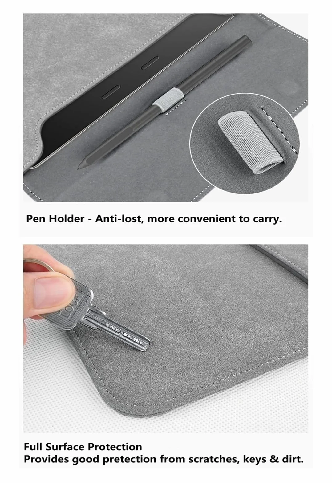Compatibile con Boox Note Air5 C 10.3 pollici Tablet eBook Slim Magnetic Sleeve Pouch con slot Per penna stilo