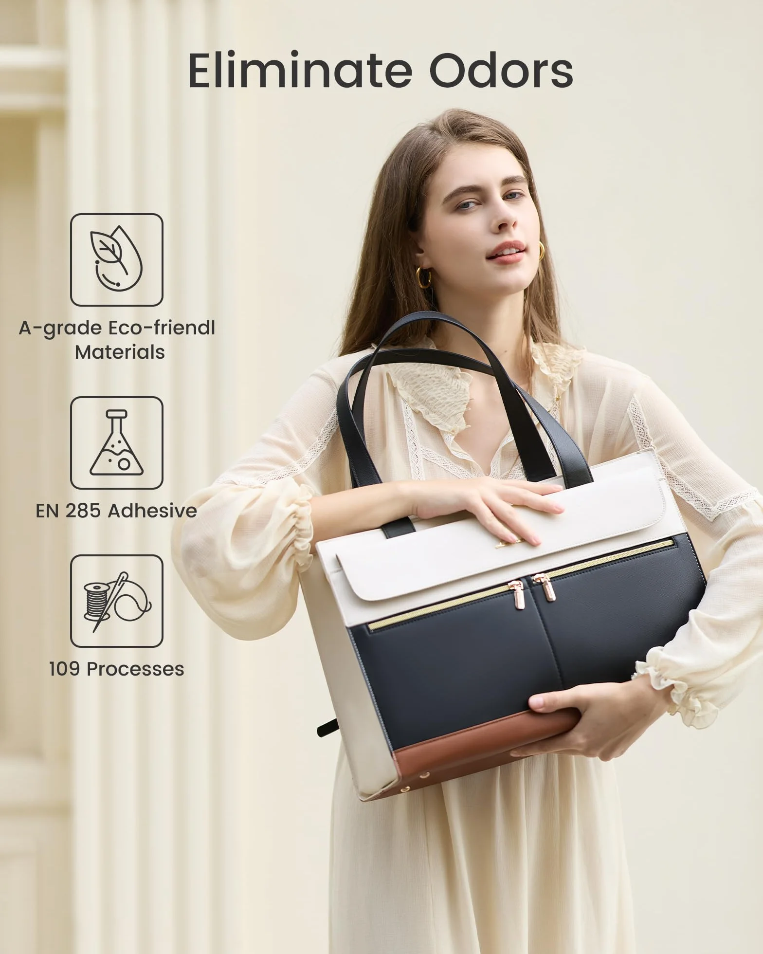 LOVEVOOK Borsa Donna Grande da Lavoro Borsa a Tracolla per Computer da 15.6 Pollici Impermeabile Borse Laptop Tote in Pelle PU Handbag da Università Business Shopper