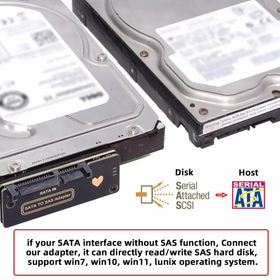 cablecc Adattatore RAID SAS-SATA 29 pin SFF-8482 a 7+15 unità disco rigido 22 pin con chipset e porta di alimentazione