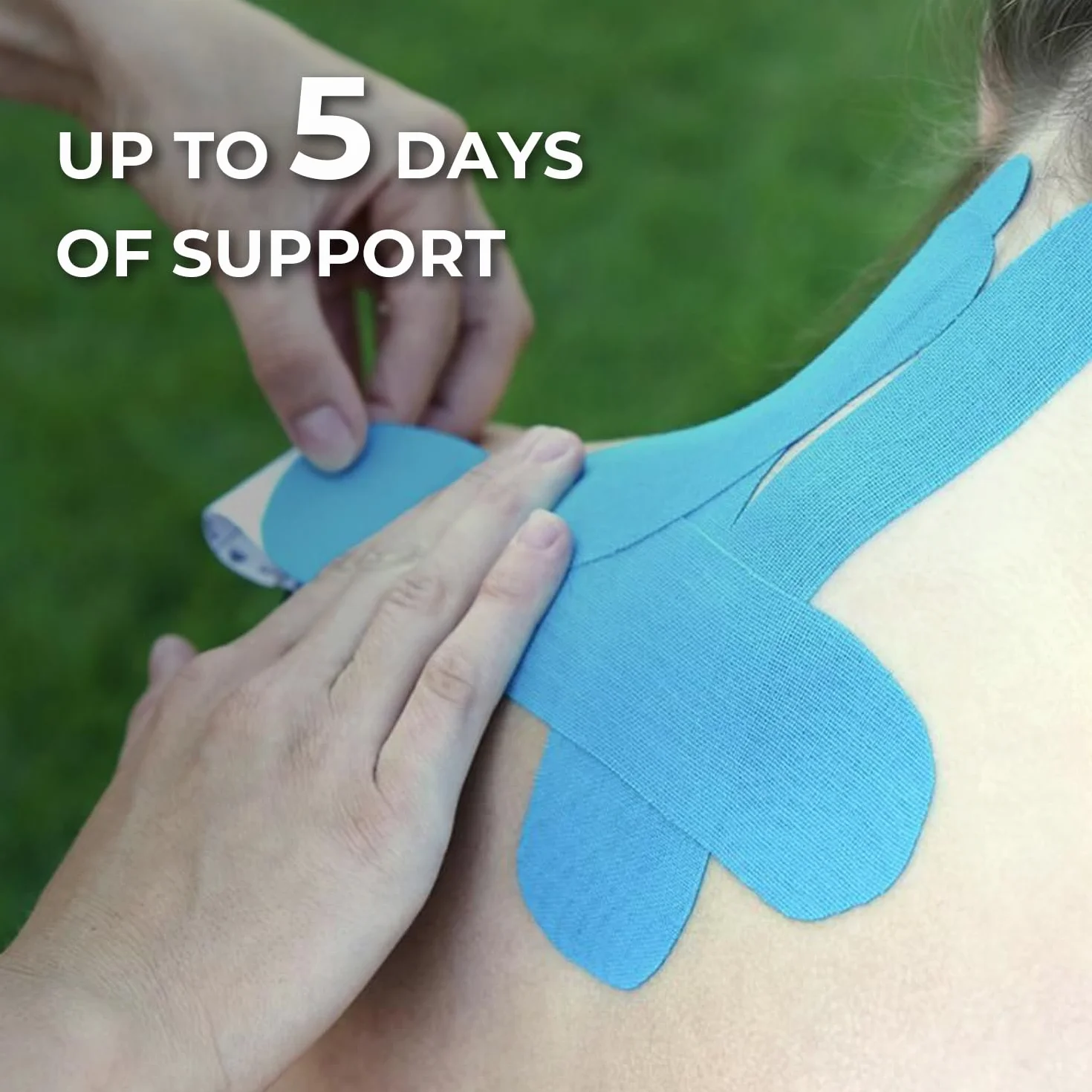 Kinesio Tape 3 Rotoli 5m x 5cm Impermeabile Elastico Nero+Blu+Rosa