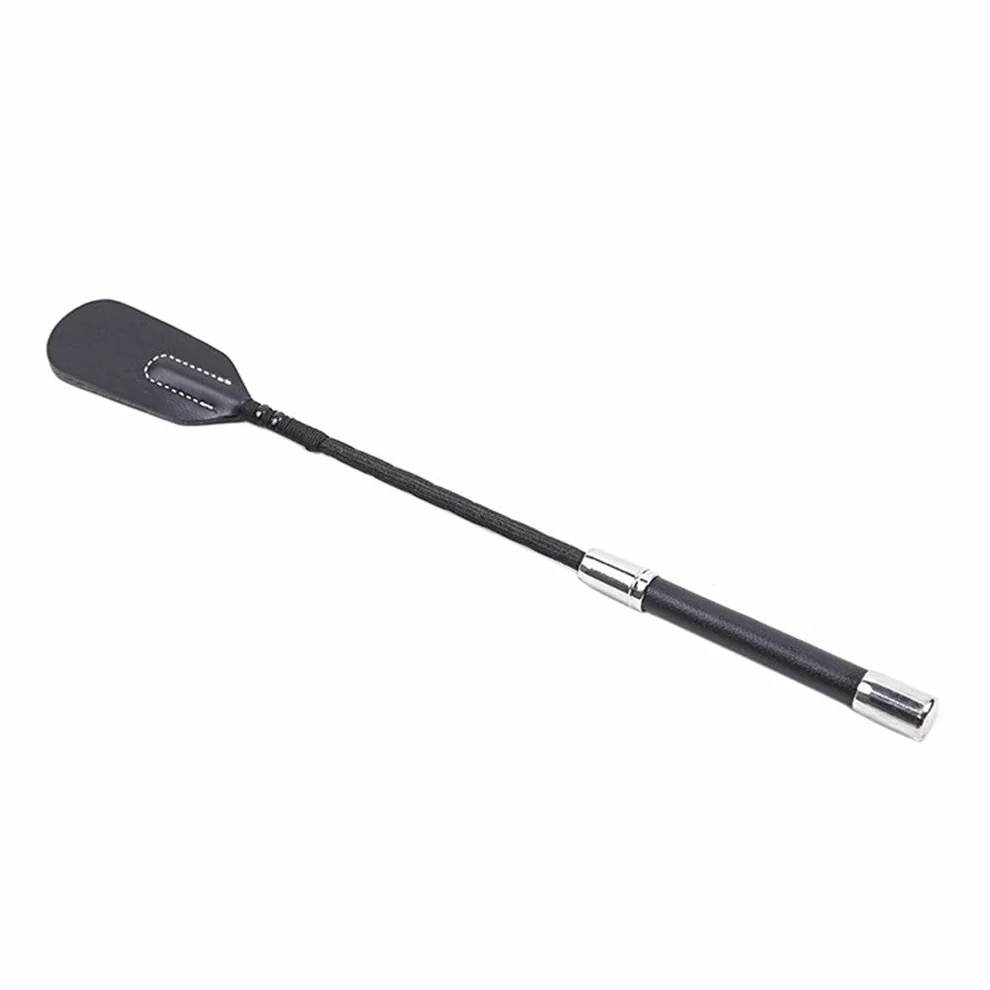 Frusta doppia in pelle nera 35 cm 45 cm sex toy bondage SM