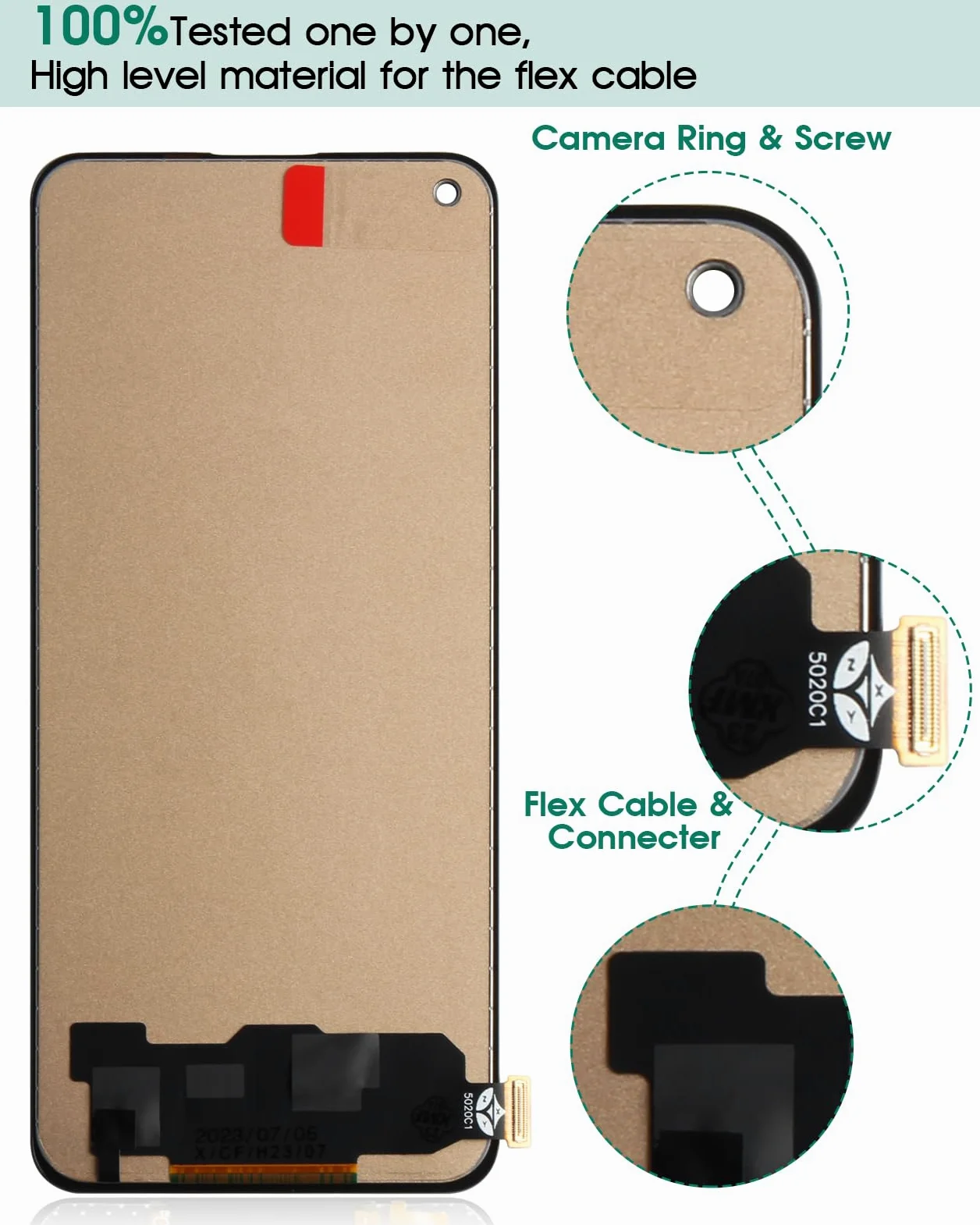 SRJTEK Display LCD per Oppo Realme 8 Pro/7 Pro/Reno5 Z, Realme 8 4G / Reno4 SE Digitizer senza cornice (nero, nessuna identificazione delle impronte digitali)