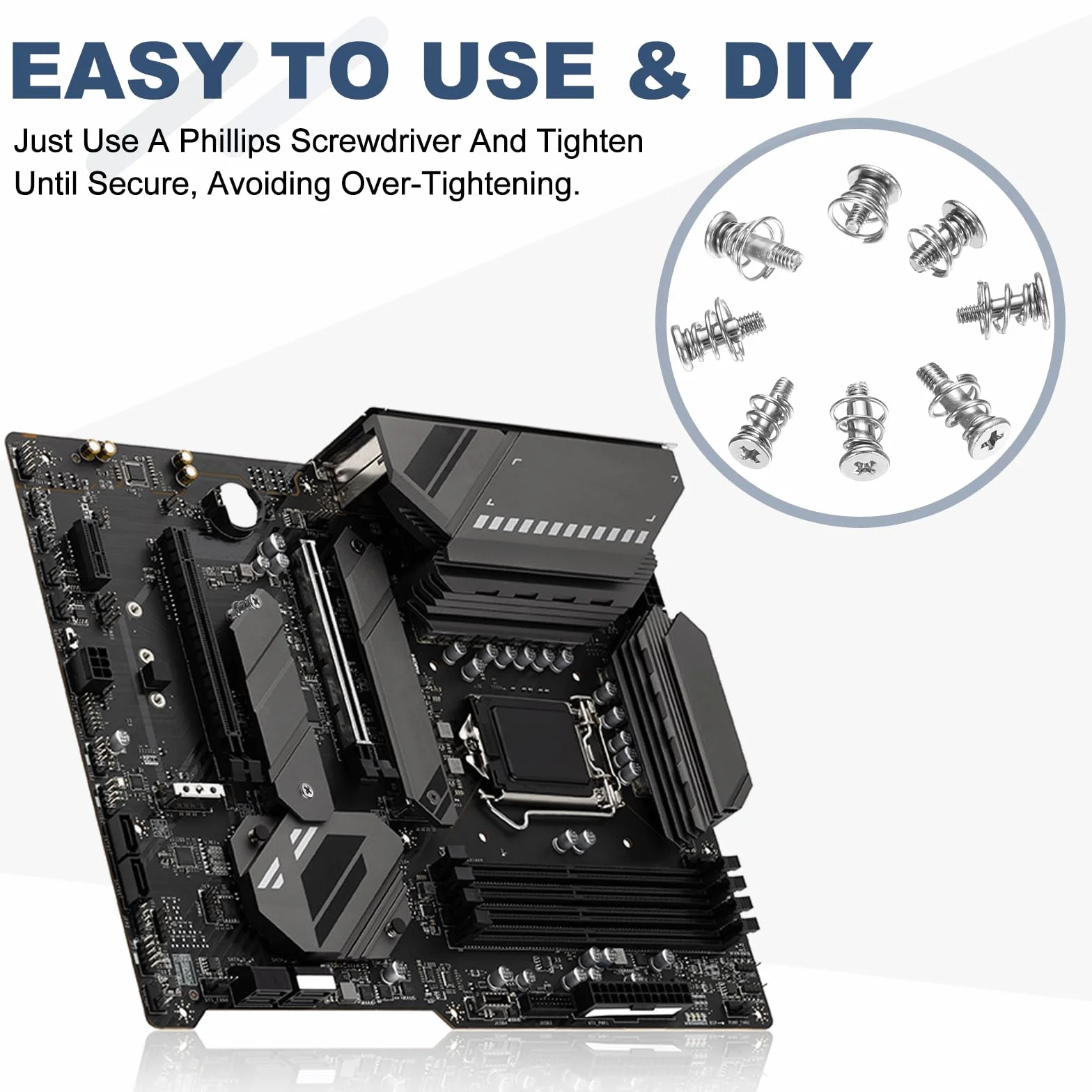 QUARKZMAN Viti A Molla M2x8mm, 20 Pz Viti A Molla Per Dissipatore Scheda Grafica GPU Per Ventilatore Computer CPU Dissipatore Scheda Madre