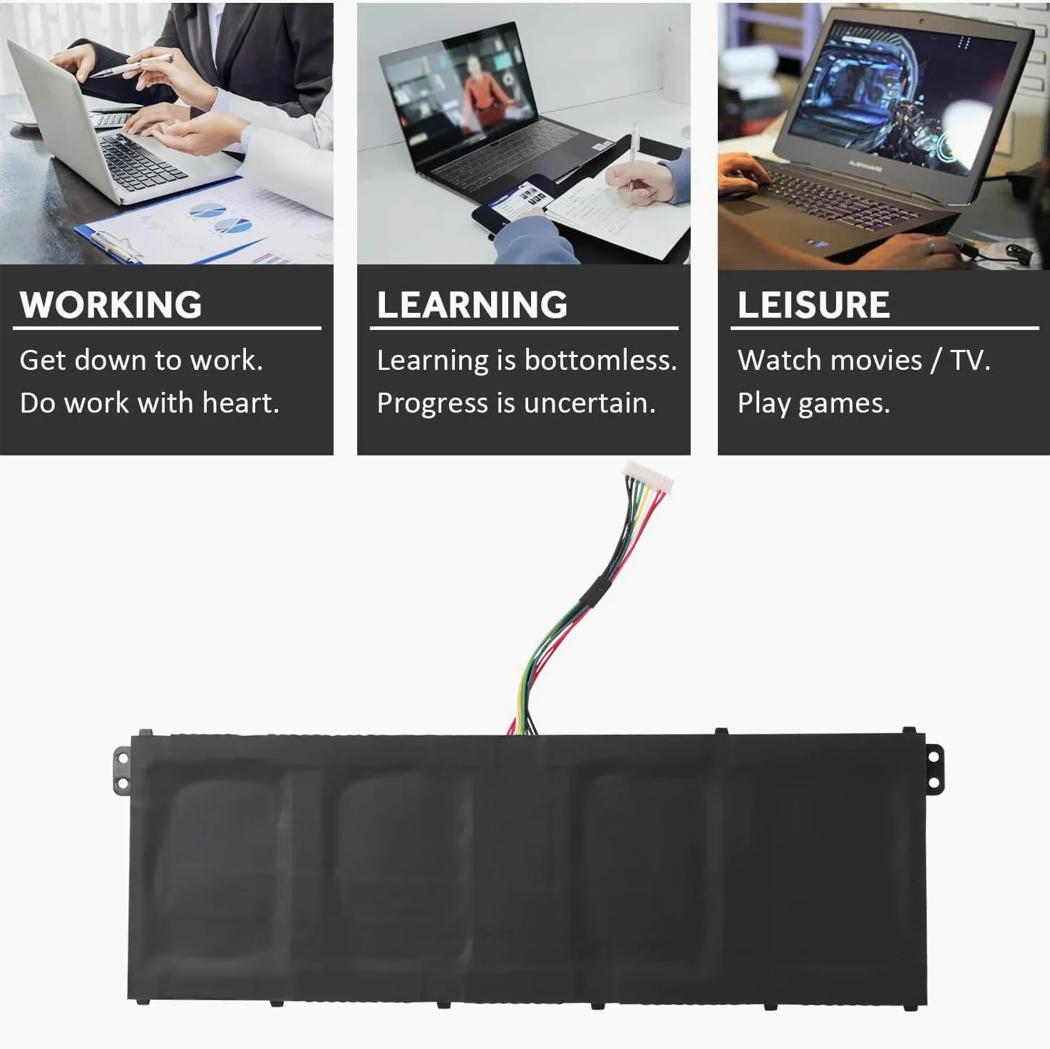 AC14B8K 4ICP5/57/80 - Batteria per PC portatile Acer Aspire R11 R3-131T R5-471T R7-372T R7-371T R5-571T E5-721 E5-731 E5-771G E5-731G ES1-5721-5721G ES1-7. 11 ES1-711G A515-51G A515-52G