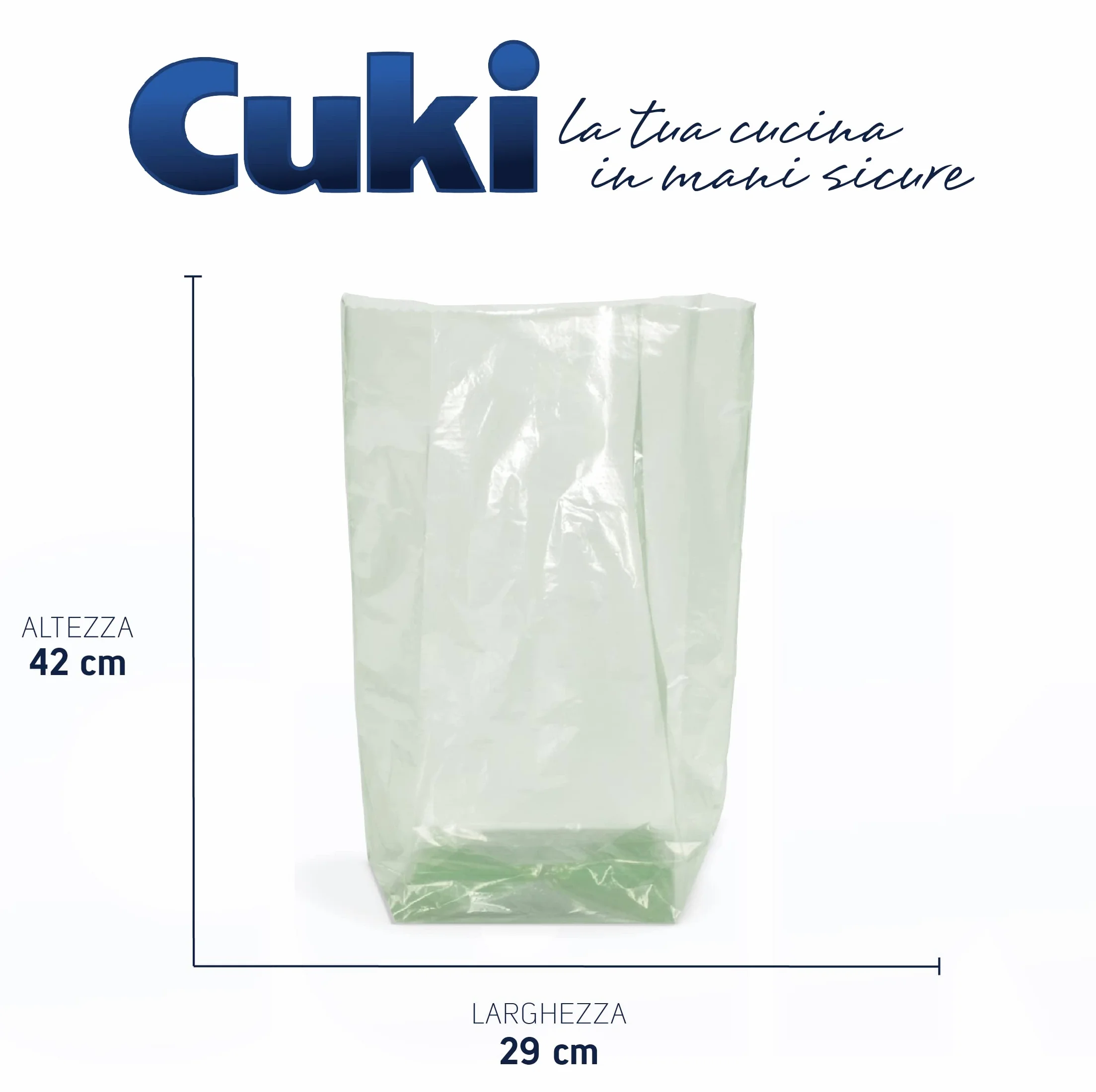 Cuki Verdefresco Sacchetti Frigo 29x42 cm 6x20 Pezzi 810 g