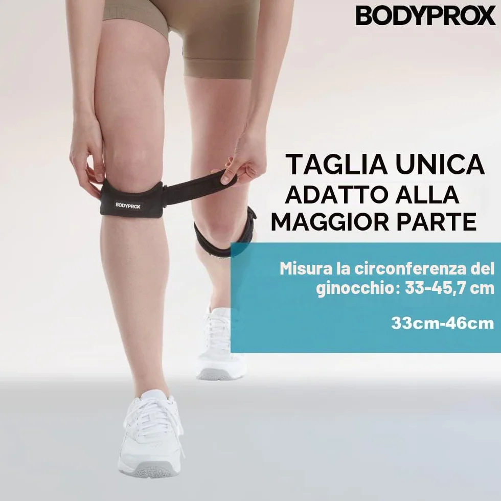Cinturino al ginocchio per tendinite rotula 2 pezzi supporto antidolorifico escursionismo calcio basket corsa tennis