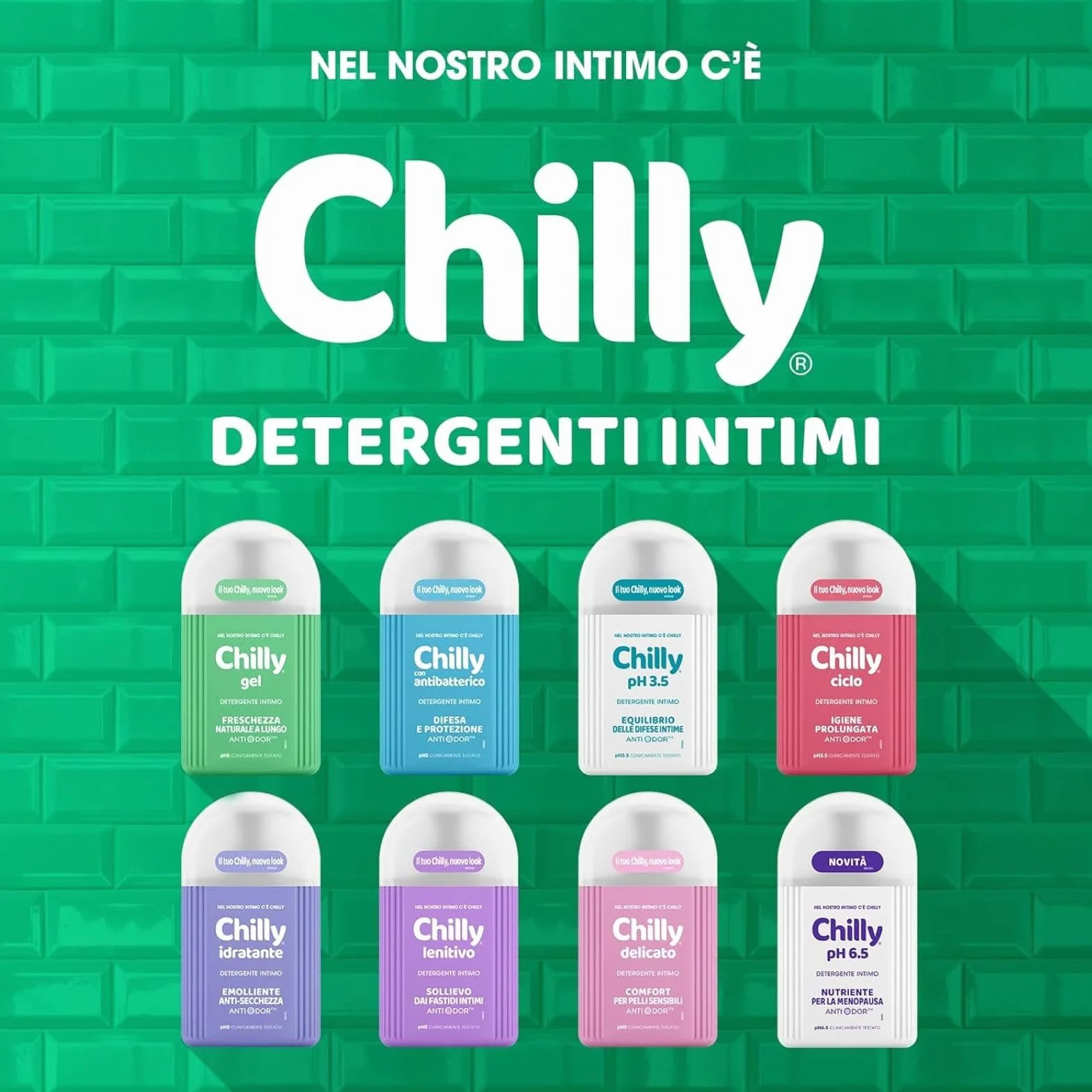 Chilly Detergente Intimo Idratante 300 ml pH 5 Anti-Odor
