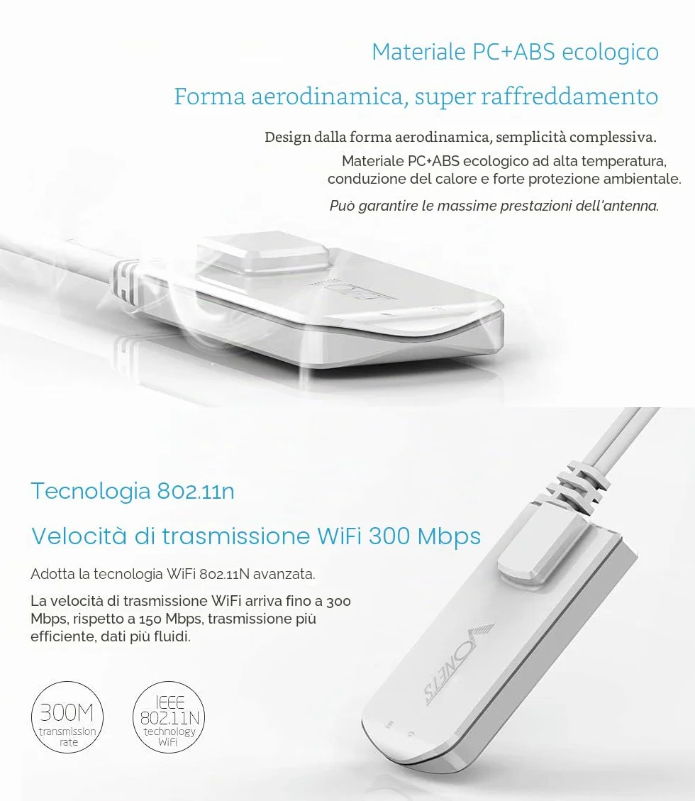 VONETS VAP11N-300 Mini 2.4GHz WiFi Ripetitore Wlan Bridge Ethernet Adattatore Wireless Hotspot Extender Signal Booster Porta RJ45 Alimentazione DC/USB per dispositivo di rete DVR Xbox PS3